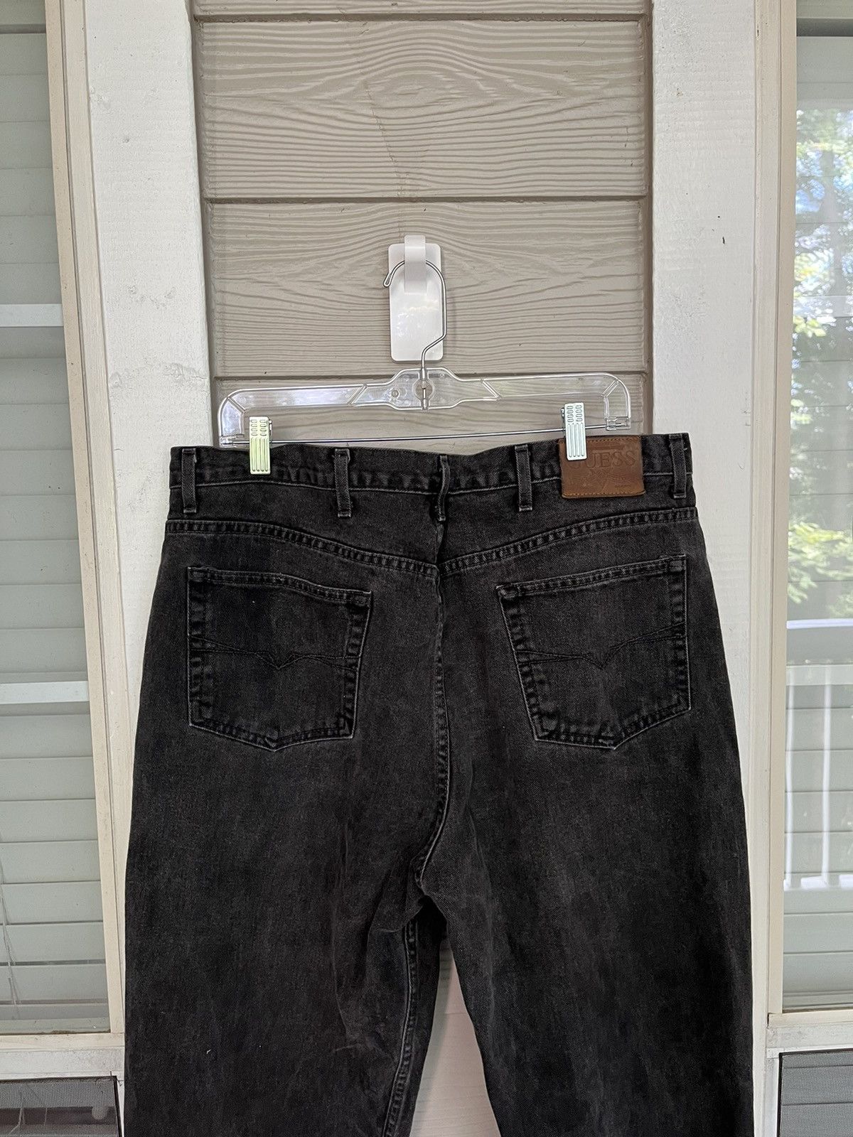 Guess × Vintage Vintage Guess Faded Black Jeans Size US 40 / EU 56 - 1 Thumbnail