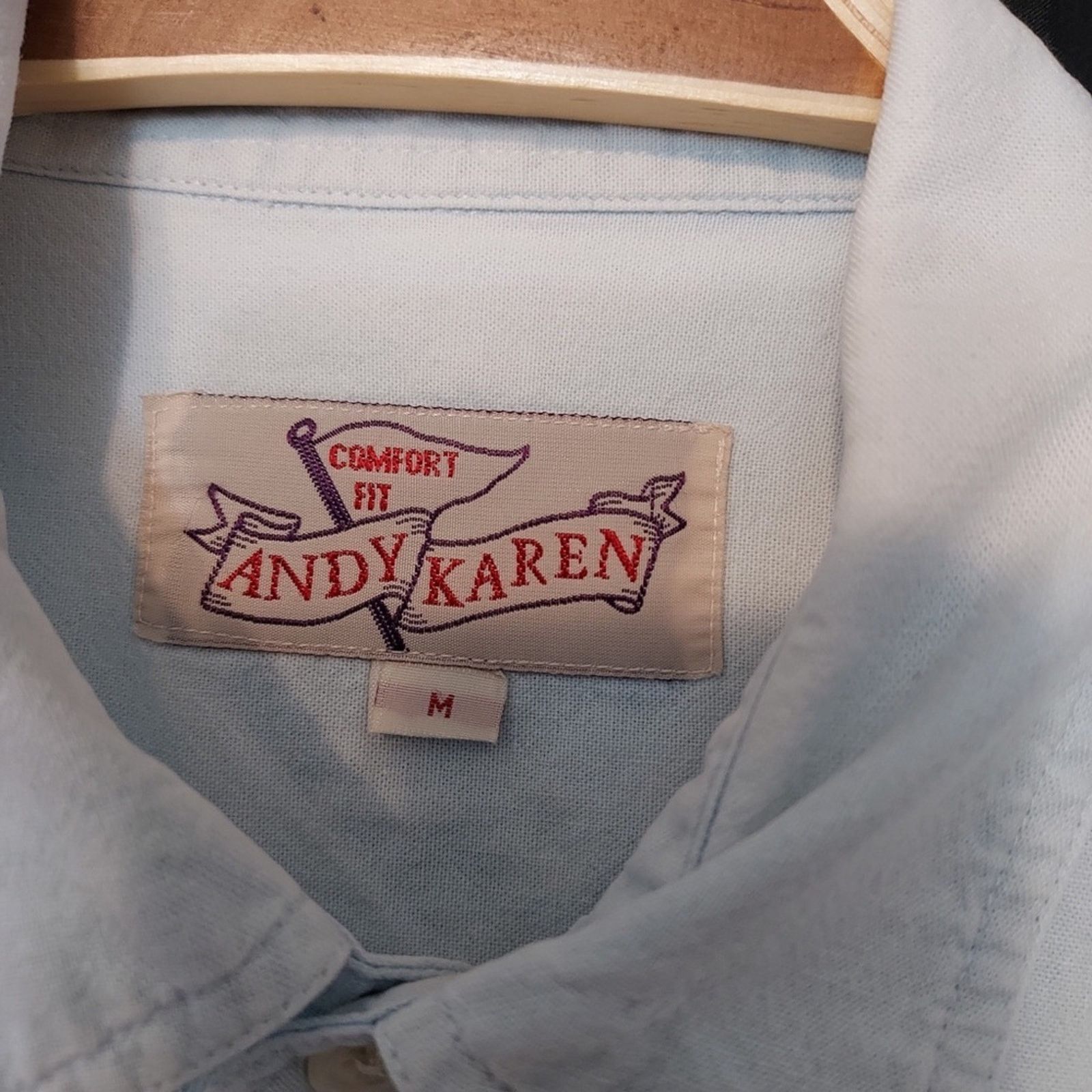 Other Andy and Karen Maritimmo Blue Button Up Front Pockets Shirt Size US M / EU 48-50 / 2 - 9 Thumbnail