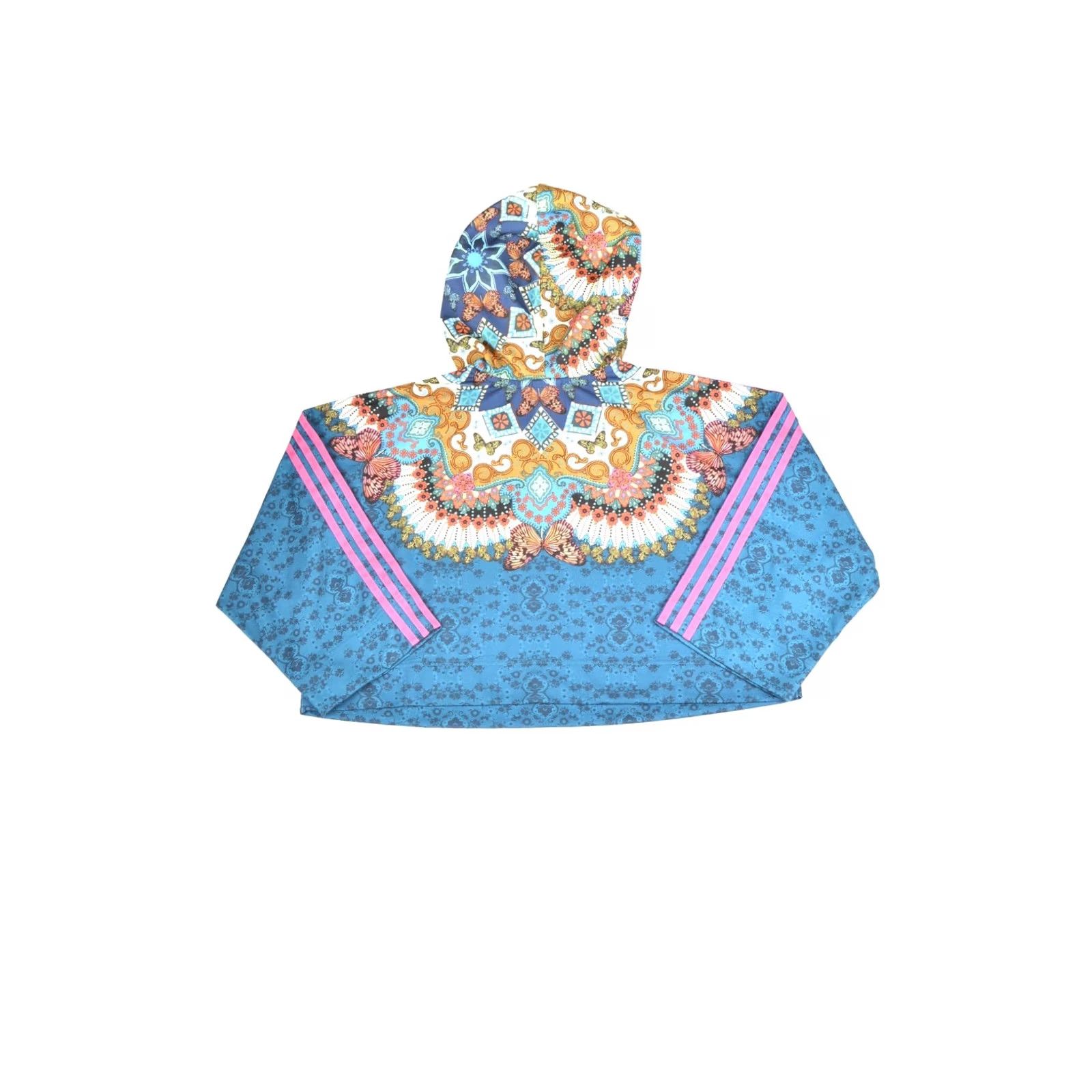 Adidas Adidas Originals Borbomix Womens Cropped Full-Print Hoodie Hoody BR5140 Size M Multicolor Pullover Activewear Women Size M / US 6-8 / IT 42-44 - 5 Thumbnail