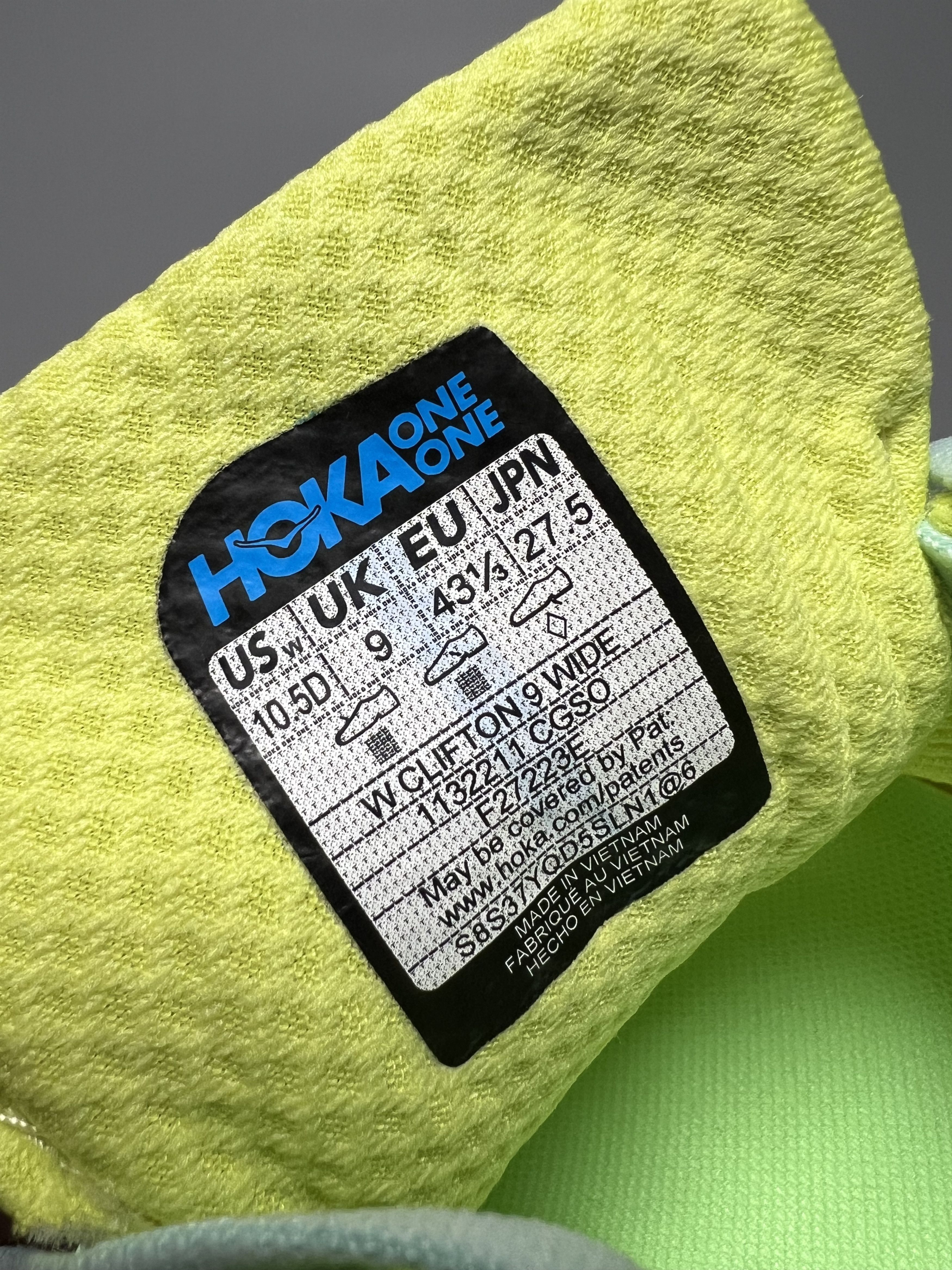 Hoka 10.5D Hoka One One Clifton 9 Wide Running Shoes Walking Gym Size US 10.5 / IT 40.5 - 16 Thumbnail
