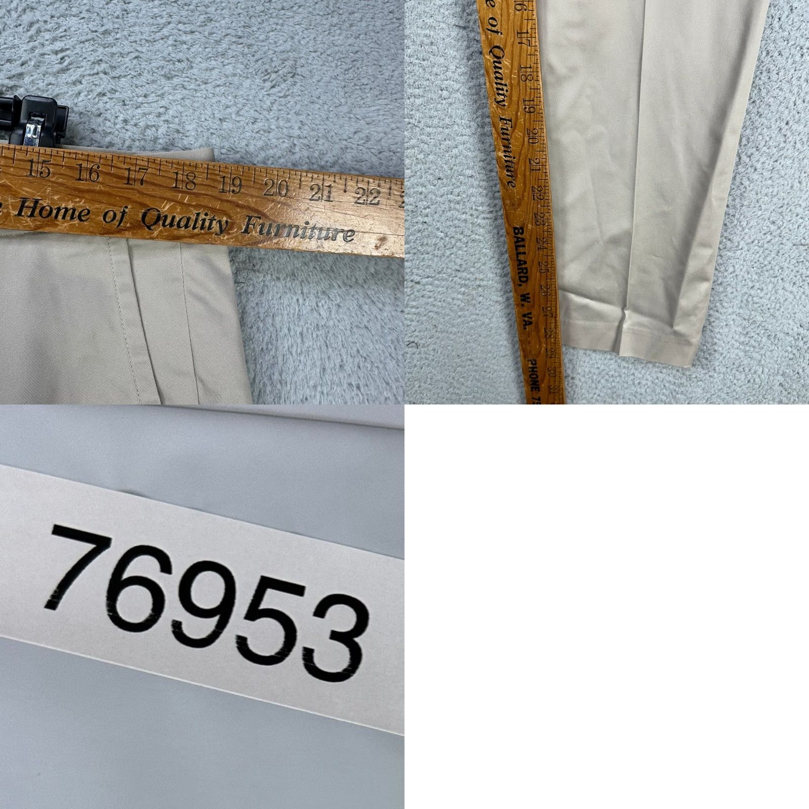 Bonobos Bonobos Wednesday Men Khaki Pants 35X30 Beige Flat Front Straight Tailored NEW Size US 35 - 8 Thumbnail