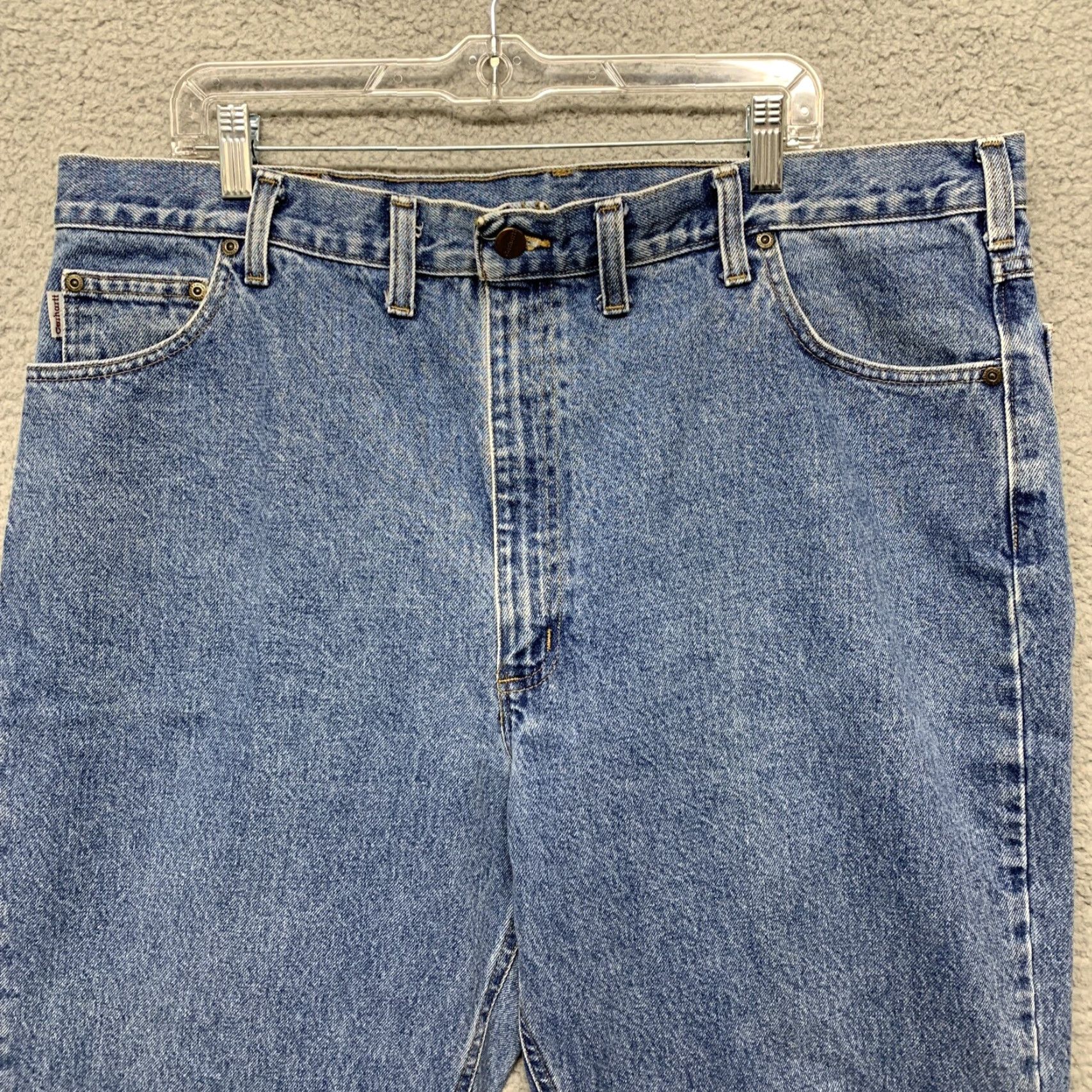 Carhartt VINTAGE Carhartt Blue Jeans Size 42 X 32 1/2 Actual Straight Traditional Fit Denim READ Size US 42 / EU 58 - 2 Thumbnail