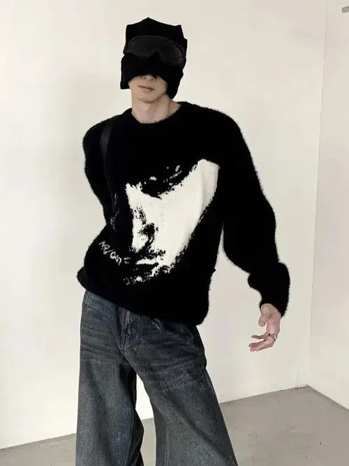 Outsider Denim Street Mohair Pullover Loose Knit Sweater Size US M / EU 48-50 / 2 - 1 Thumbnail
