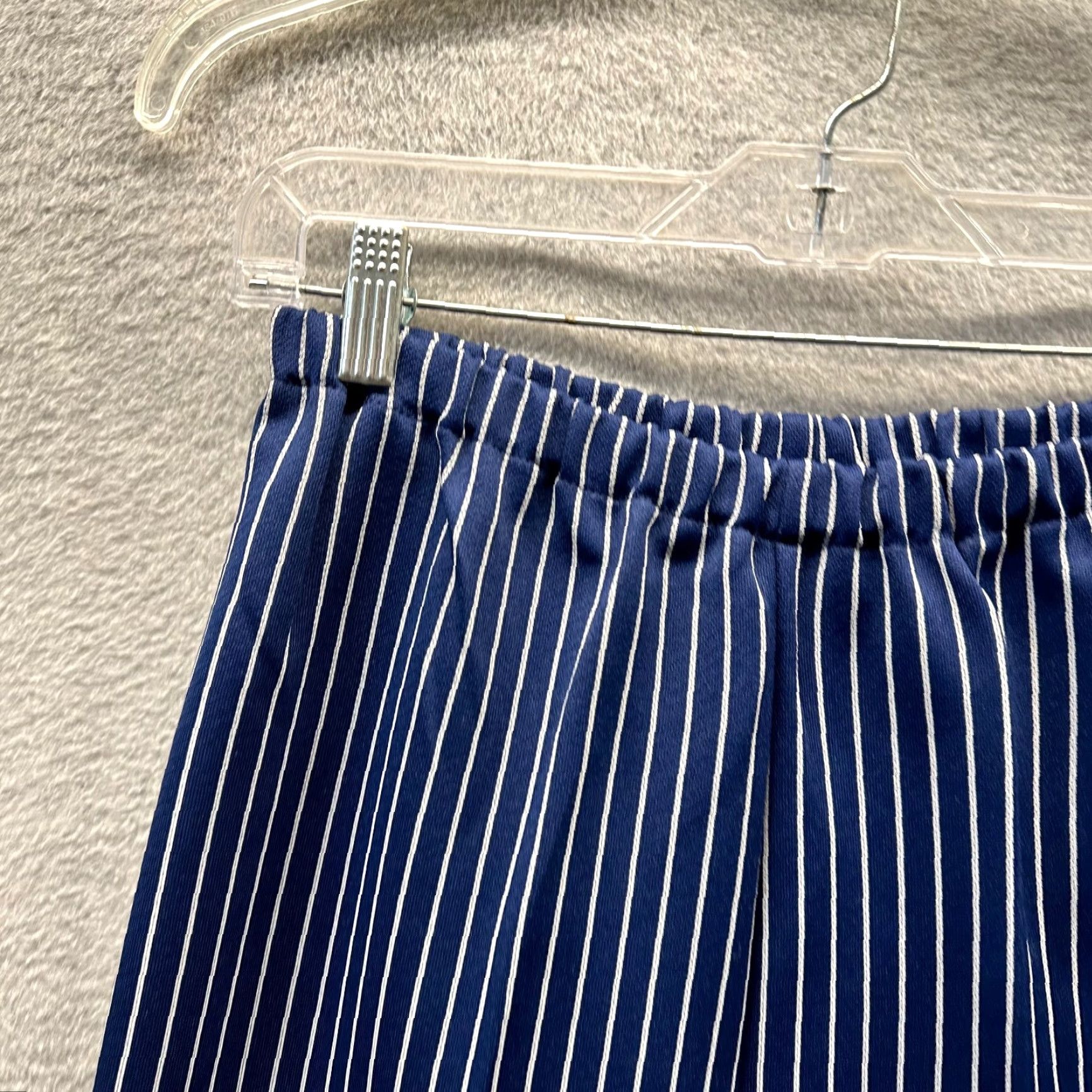 Vintage VINTAGE Queens Way Pants Womens 14 Blue White Stripe 70s Polyester Disco Ladies Pants Dress Pants Womens 14 Blue Stripe 70s Queen Size 36" / US 14 / IT 50 - 4 Thumbnail