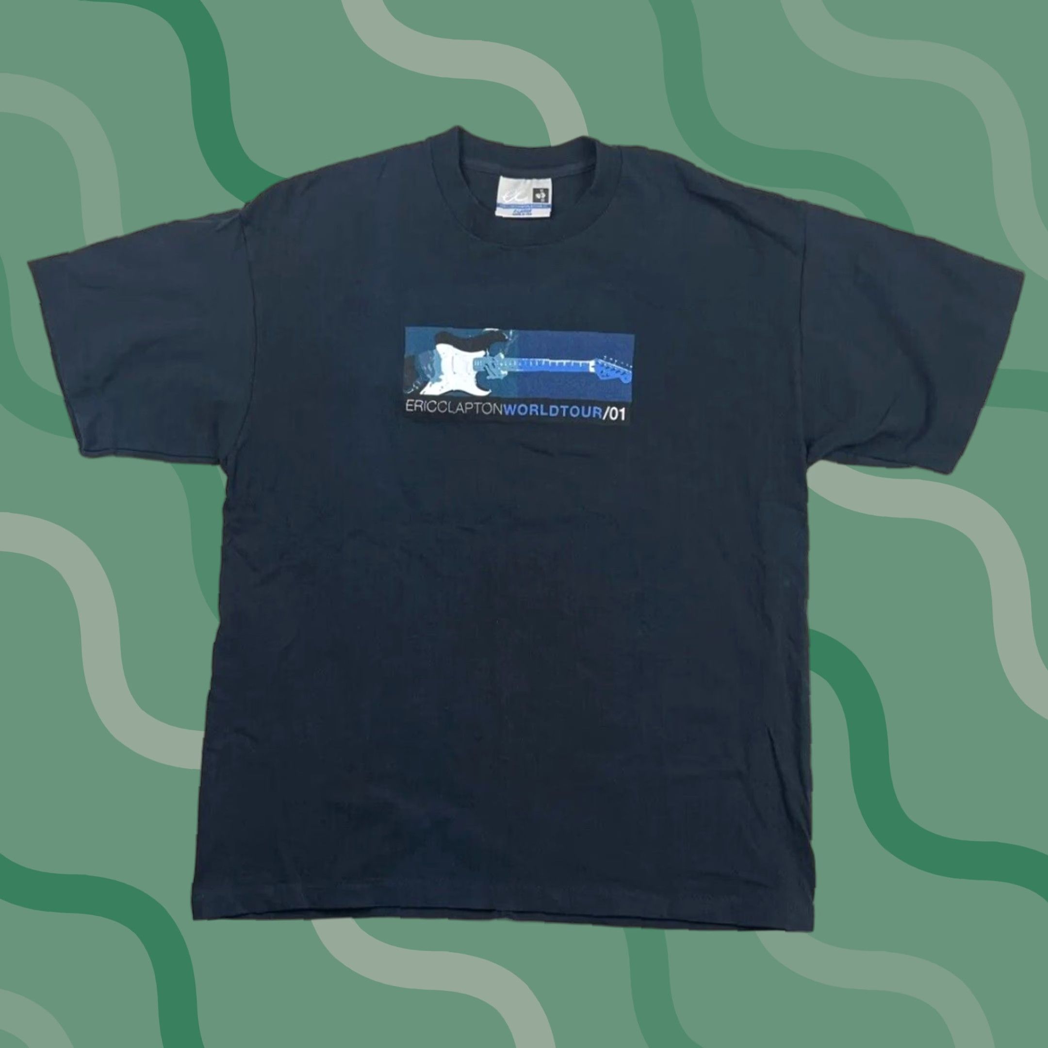 Vintage VINTAGE Eric Clapton T-Shirt XL Blue World Tour 2001 Double-Sided Graphic Tee Mens Size US XL / EU 56 / 4 - 1 Thumbnail