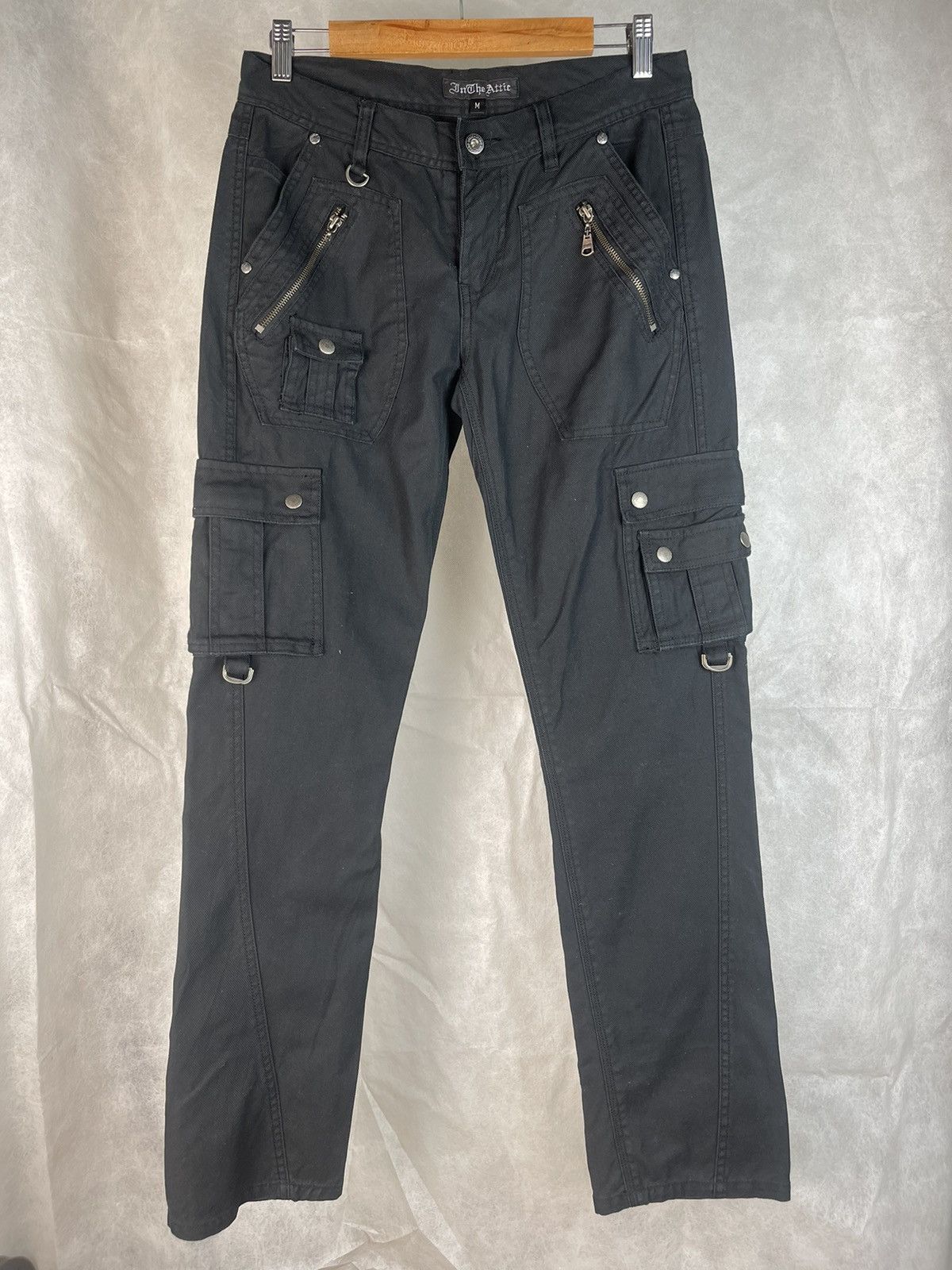 image of Archival Clothing x In The Attic Cargo Pants in Black, Men's (Size 31)