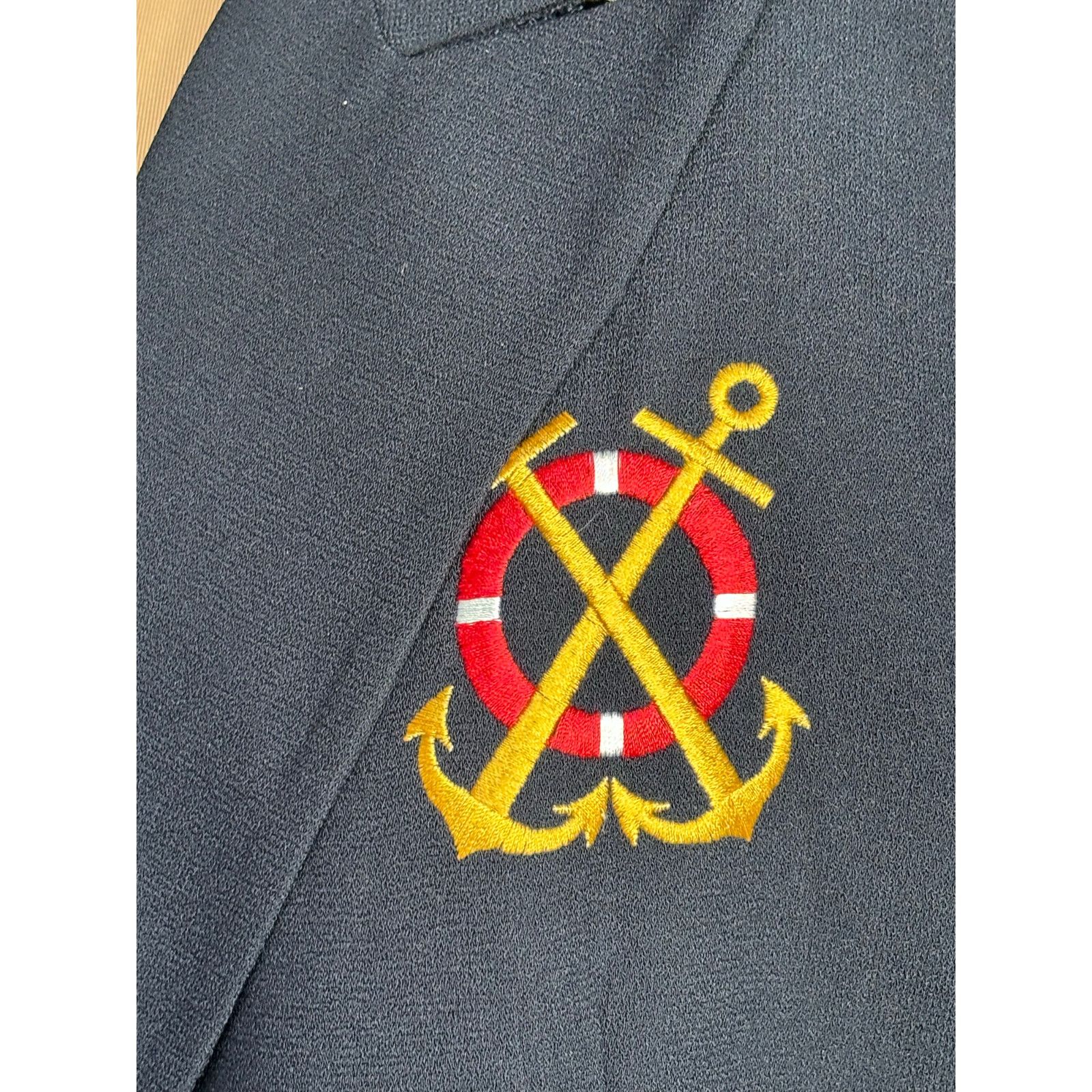 Vintage Vintage Eva Polini Nautical Navy Blazer Gold Buttons Anchor Size XL / US 12-14 / IT 48-50 - 10 Thumbnail