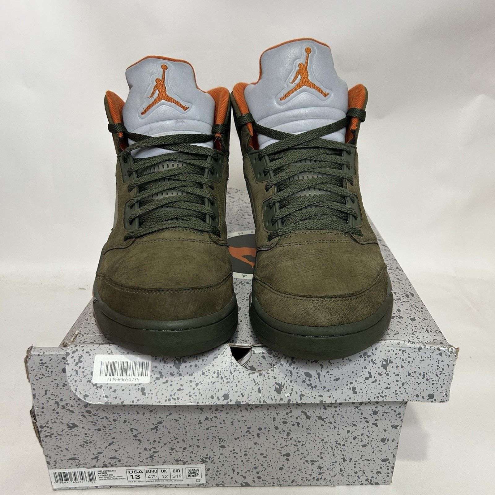 Jordan Brand Nike Air Jordan 5 Retro OG “Olive/Green Orange Grey” Size US 13 / EU 46 - 2 Thumbnail