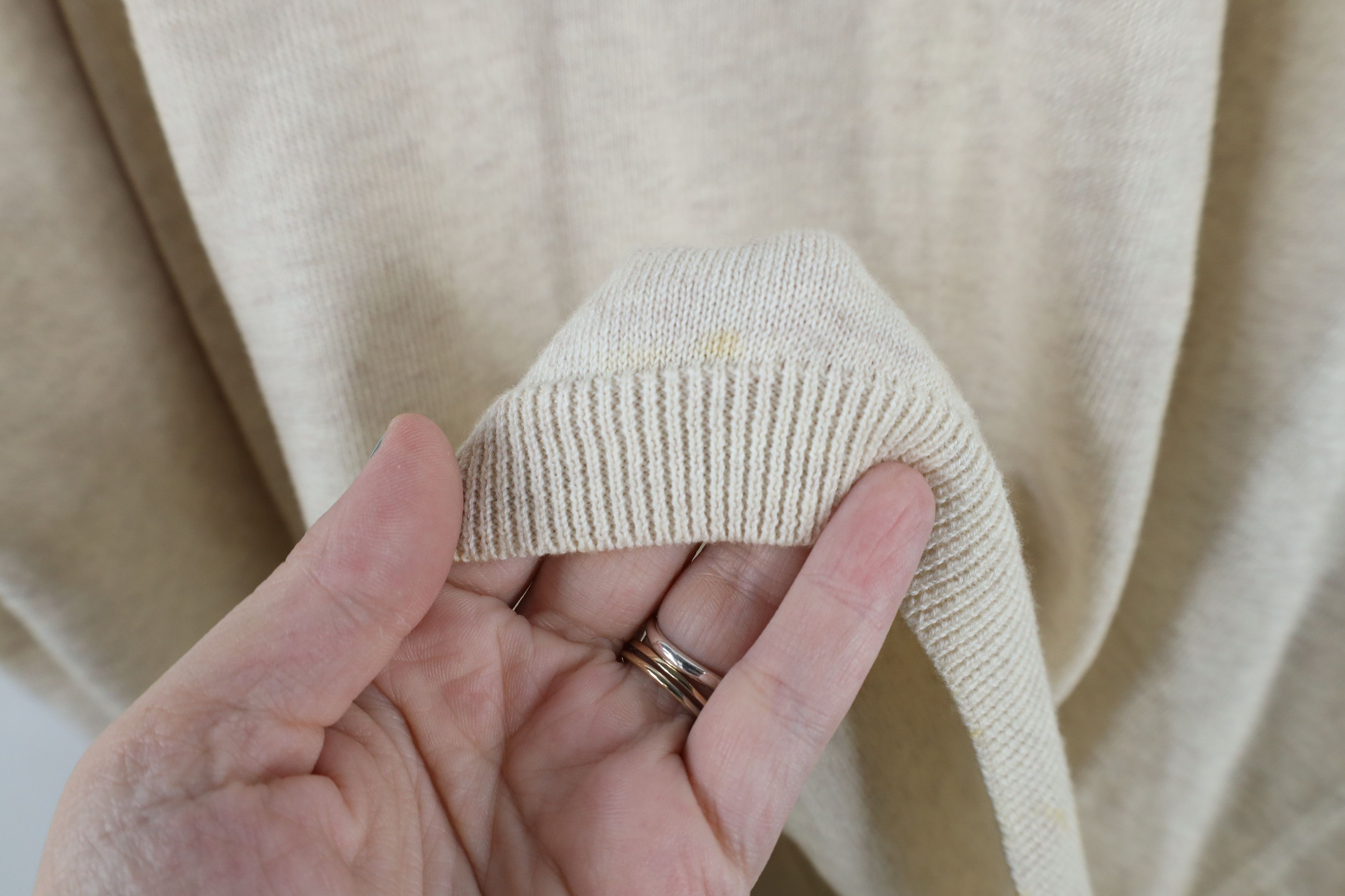 Vintage Vintage 90s Streetwear Knit Collared Pullover Sweater Beige Size US XXL / EU 58 / 5 - 6 Thumbnail