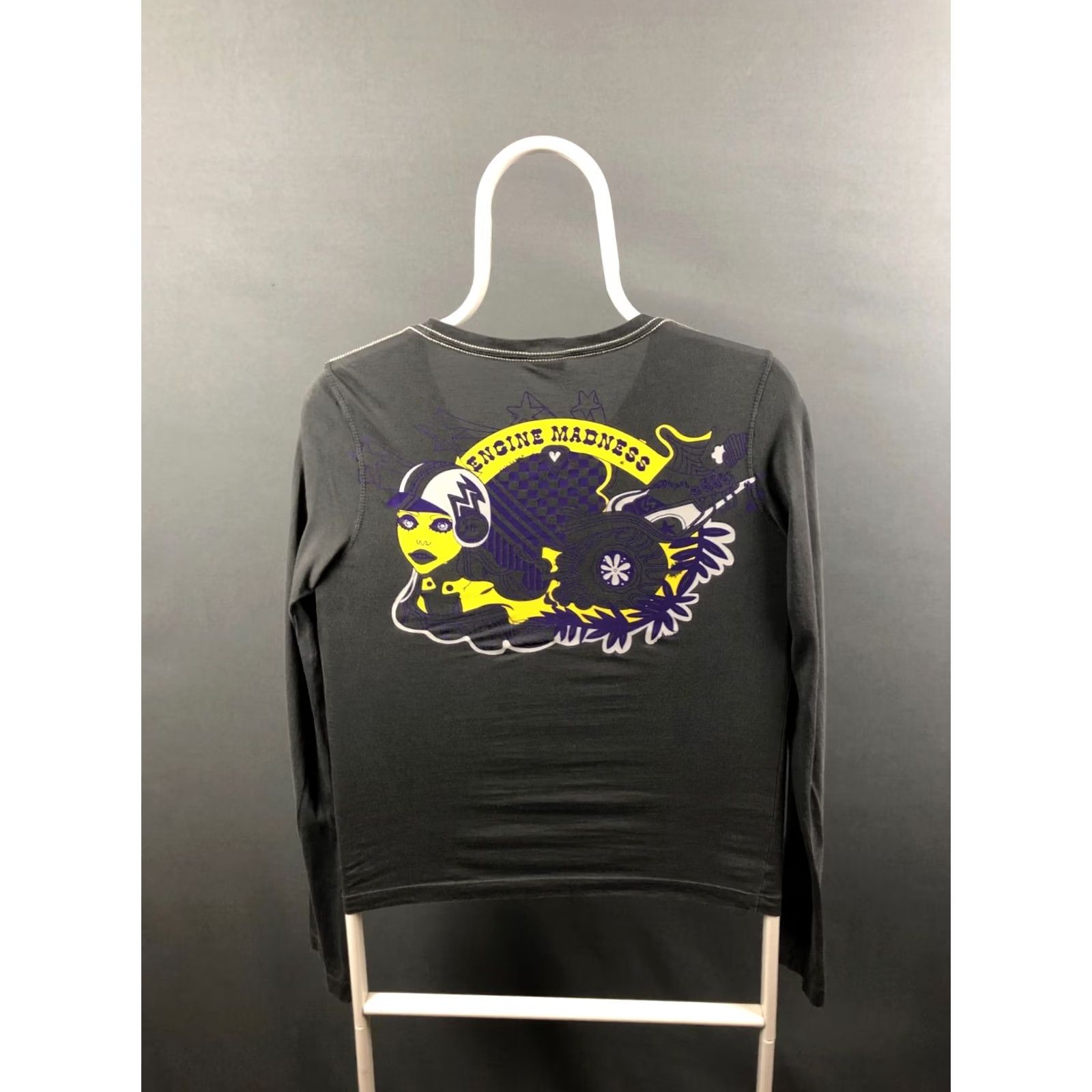 Diesel Diesel Women's T-Shirt Long Sleeve Cotton Gray M Printed Size M / US 6-8 / IT 42-44 - 2 Thumbnail