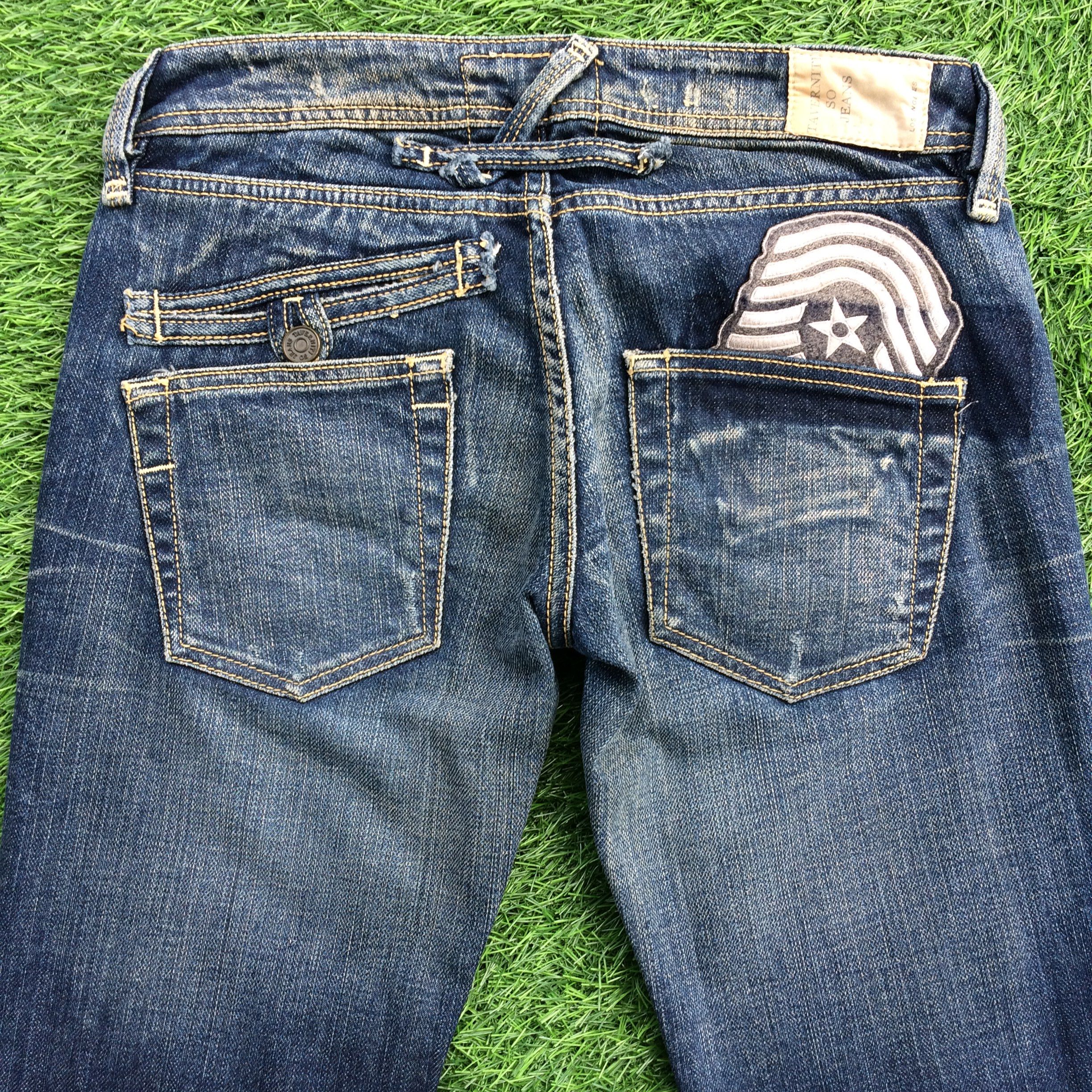 Japanese Brand Low Rise Distressed Flare Bootcut Denim Jeans D-869 Size US 26 / EU 42 - 1 Thumbnail