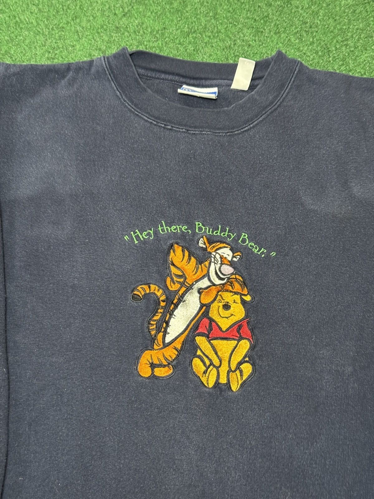 Disney Vintage 90s Winnie The Pooh Hey There Buddy Bear Crewneck Size L / US 10 / IT 46 - 2 Thumbnail