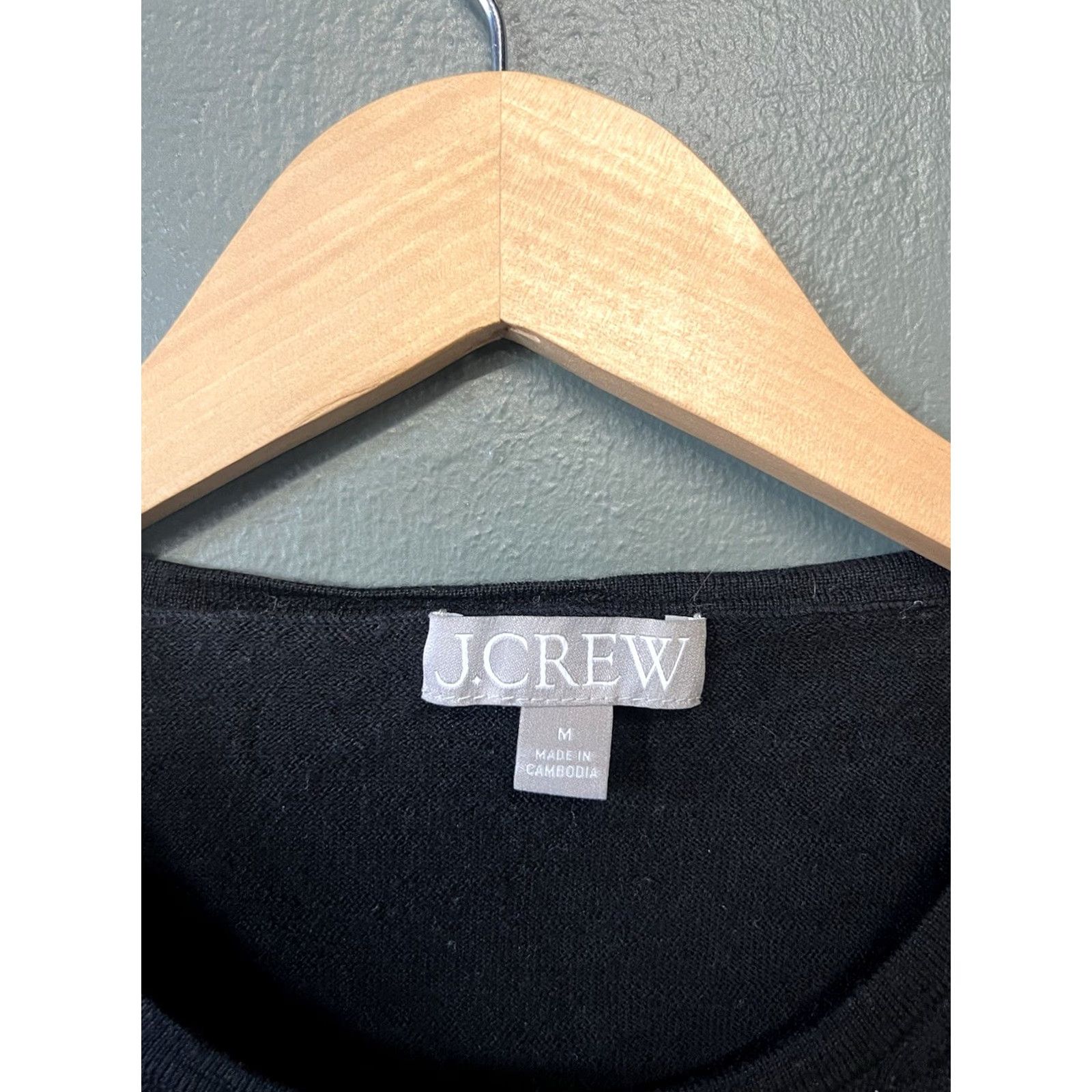 J.Crew J. Crew Womens Black Long Sleeve Pullover Knitted Sweatshirt Size M Size M / US 6-8 / IT 42-44 - 3 Thumbnail
