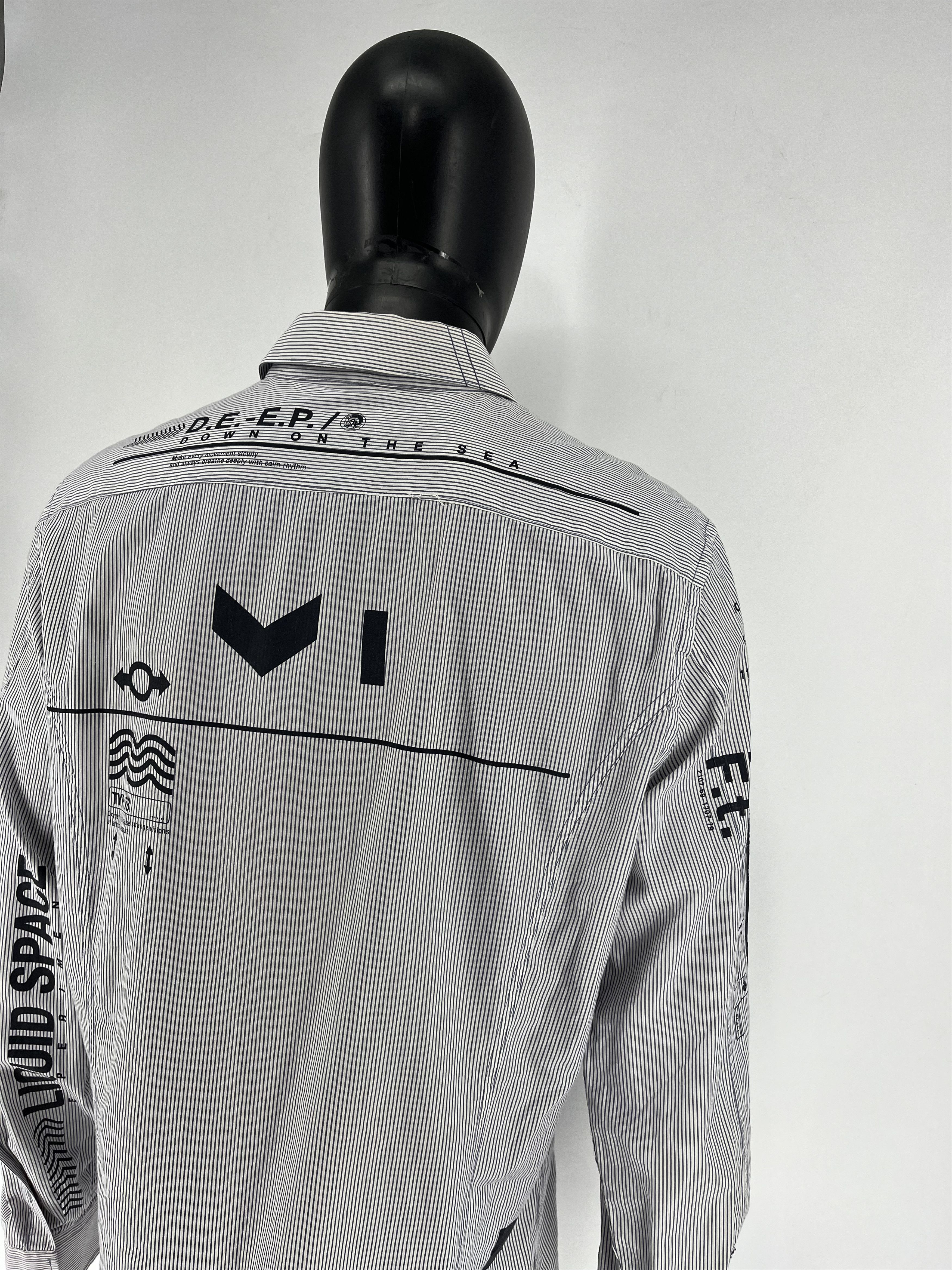 Diesel × Japanese Brand RARE Diesel DEPT. LIQUID SPACE Striped Button UpShirt SZ XXL Size US XXL / EU 58 / 5 - 14 Thumbnail