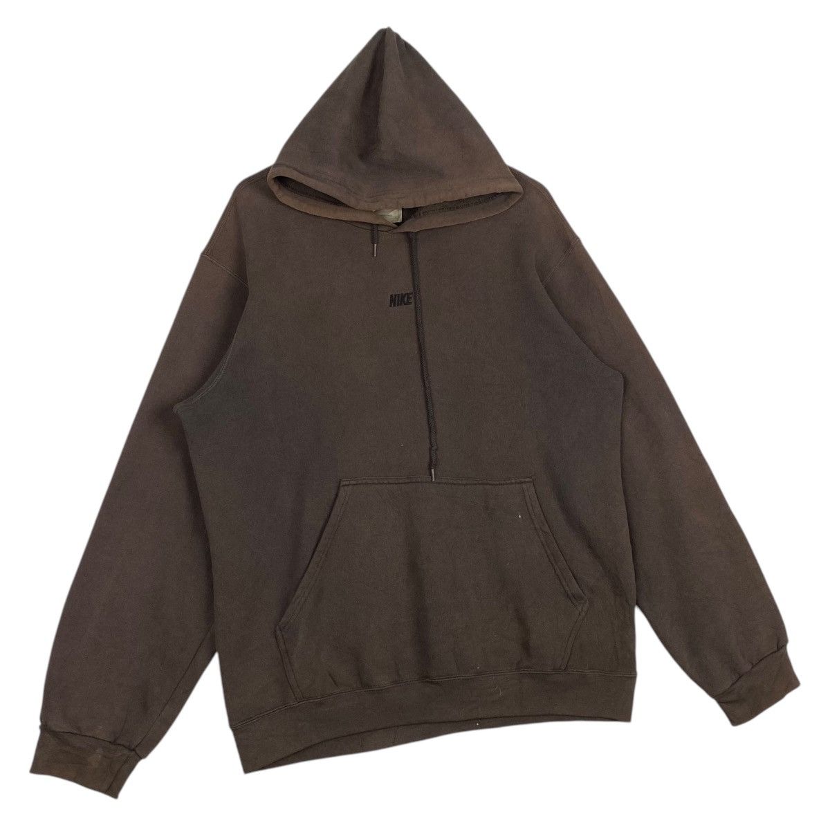 Designer × Nike × Vintage Vintage Nike Hoodie Embroidered Brown Pullover Jumper Size M Size US M / EU 48-50 / 2 - 4 Thumbnail