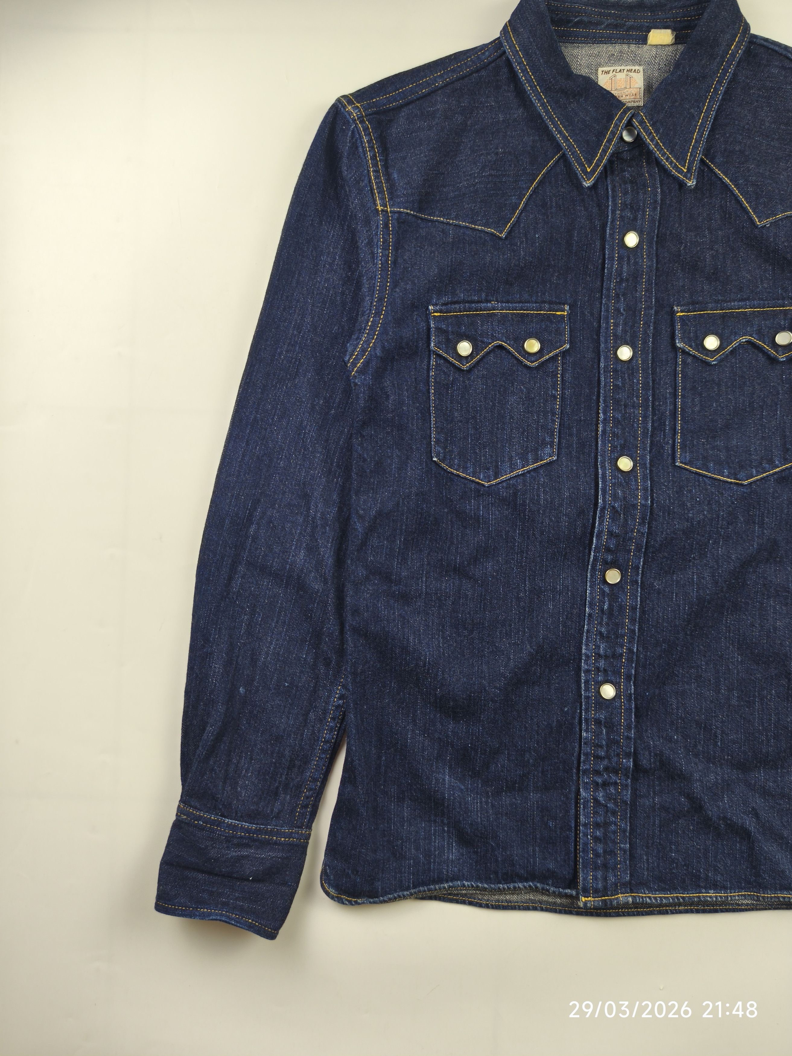 The Flat Head The flat head 7002W sawtooth western denim shirt 12oz Size US S / EU 44-46 / 1 - 4 Thumbnail