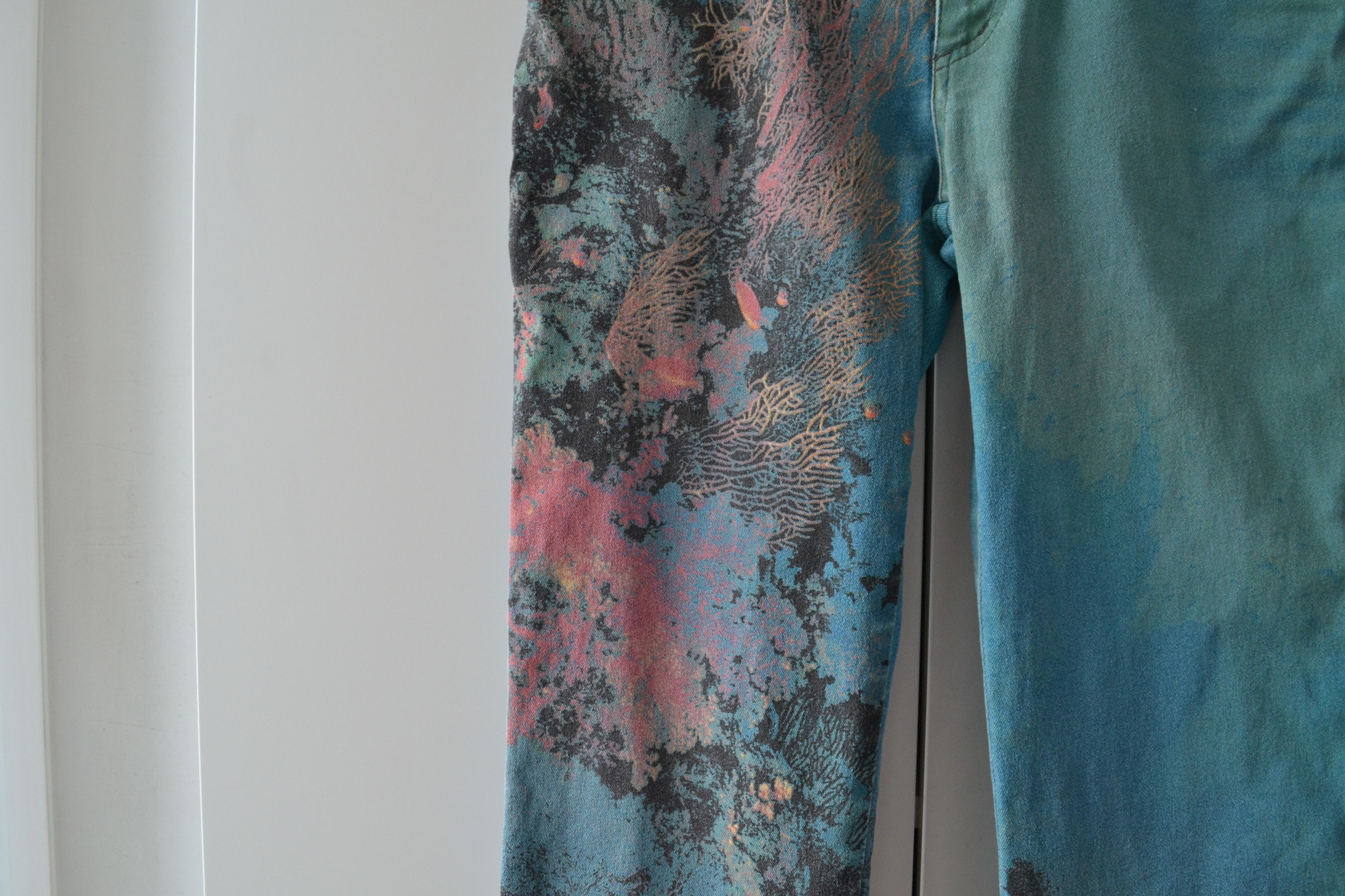 Roberto Cavalli Roberto Cavalli Jeans Pants Coral Print Vintage Denim 90s Size 30" / US 8 / IT 44 - 6 Thumbnail