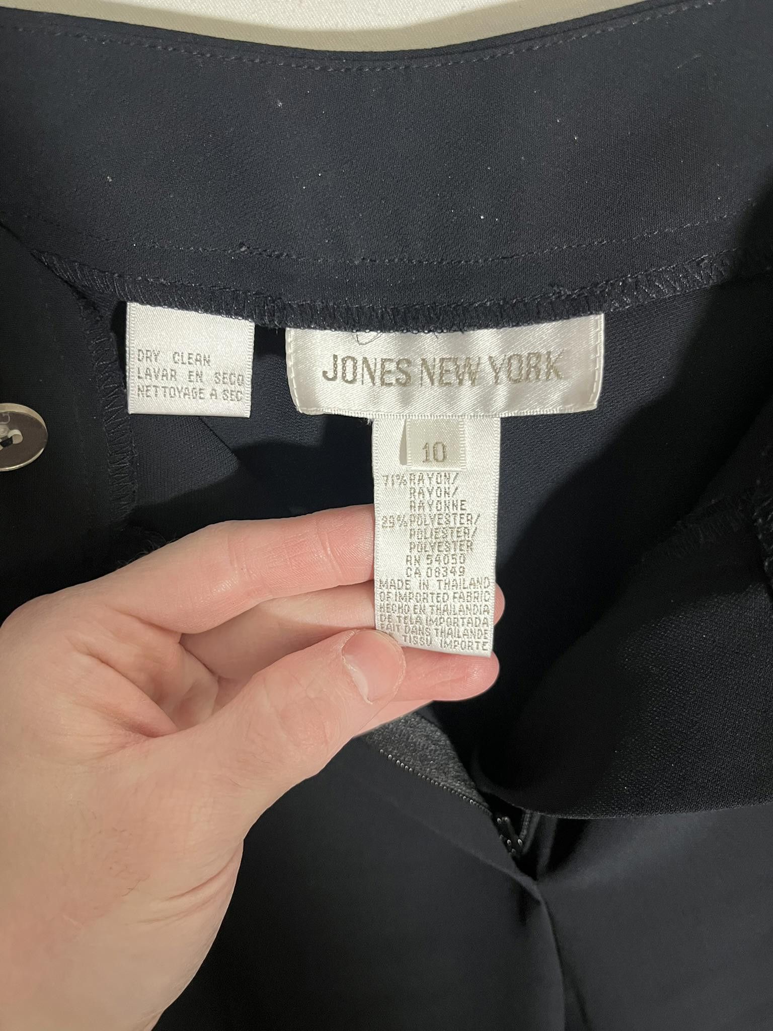Jones New York Jones New York Women's Black Dress Pants, Size 10 Size 32" / US 10 / IT 46 - 2 Thumbnail