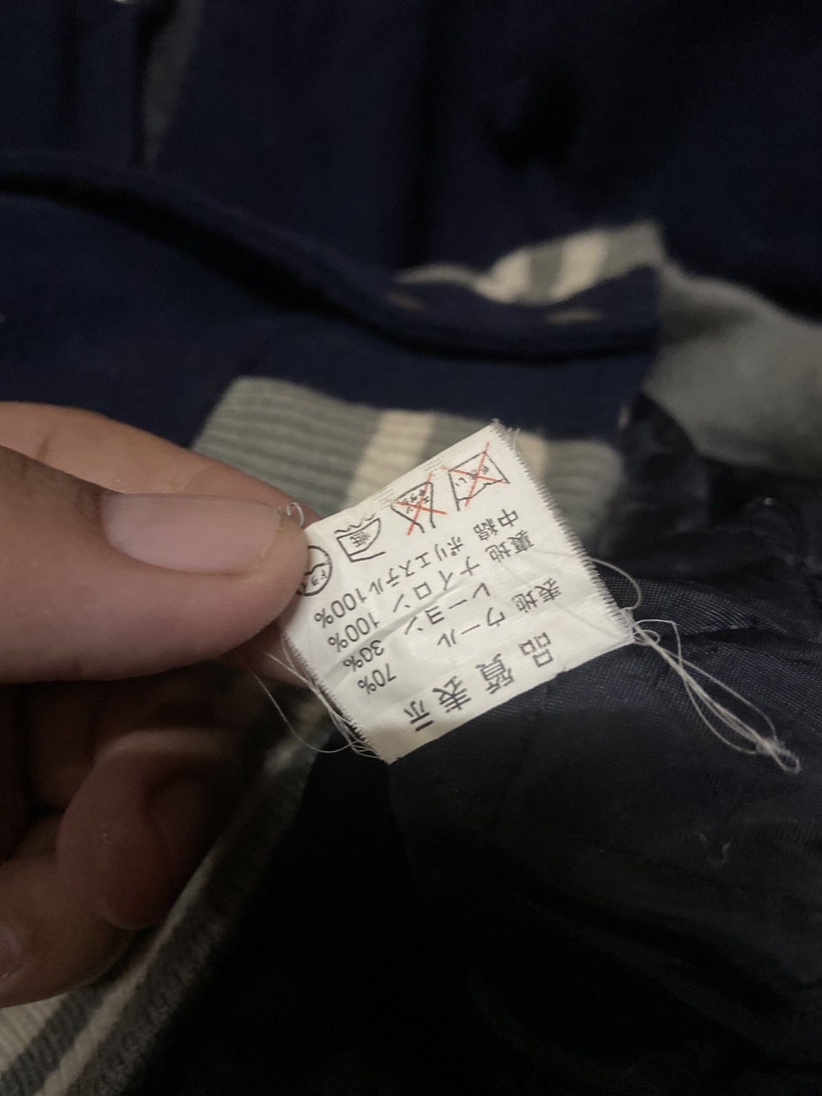 Japanese Brand Vintage Wears Inc Varsity Jacket - Navy Wool Blend - Size US M / EU 48-50 / 2 - 7 Thumbnail