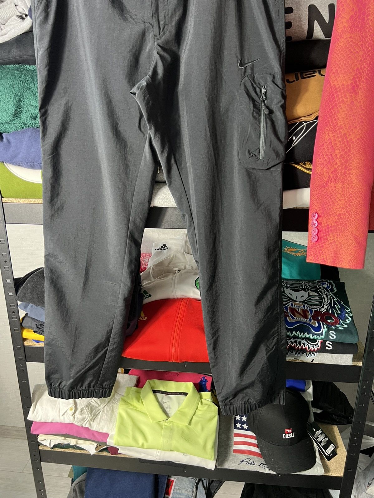 Nike 📌 Y2K Nike Utility Track Cargo Pants Vintage Black Techwear Size US 34 / EU 50 - 3 Thumbnail
