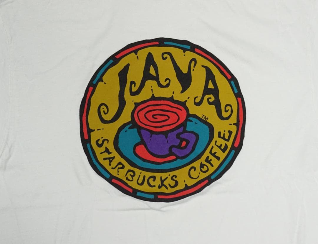 Vintage 90's USA製 Starbucks JAVA Tシャツ 企業 ビンテージ Size US M / EU 48-50 / 2 - 2 Thumbnail