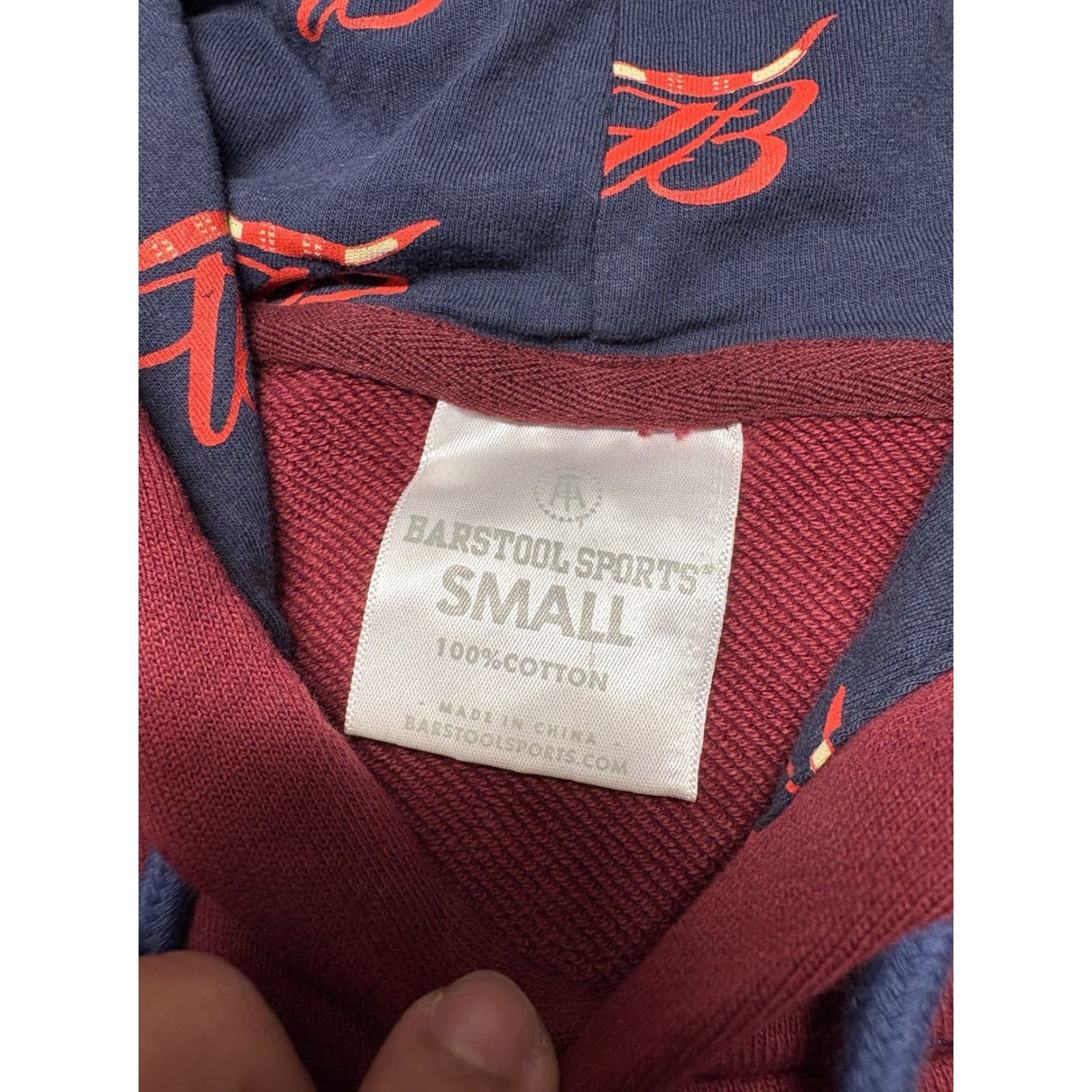 Vintage Barstool Sports Hoodie Mens Small Pullover Sweatshirt Size US S / EU 44-46 / 1 - 4 Thumbnail