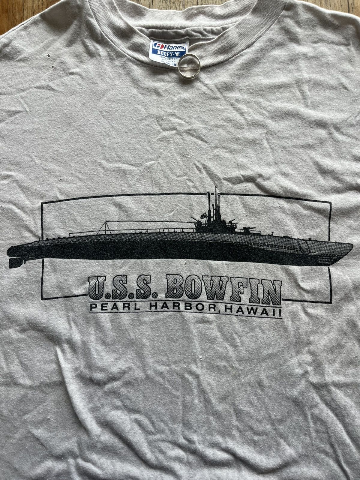 Vintage Vintage U.S.S BOWFIN Pearl Harbor,HAWAII 90’s T-shirt Size US XL / EU 56 / 4 - 6 Thumbnail