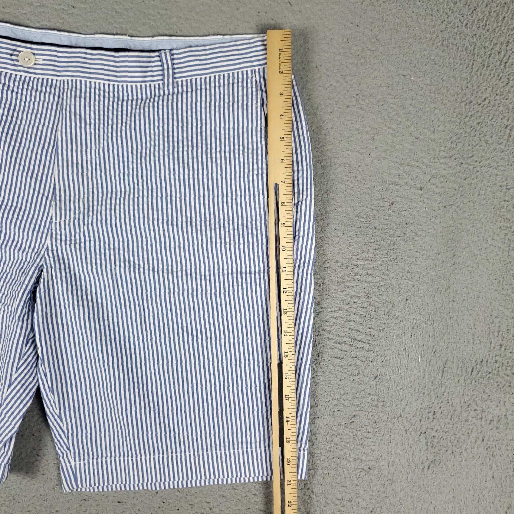 Brooks Brothers VINTAGE Brooks Brothers Men's Chino Shorts Size 40 Blue Stripe Flat Front Cotton Summer Size US 40 / EU 56 - 5 Thumbnail