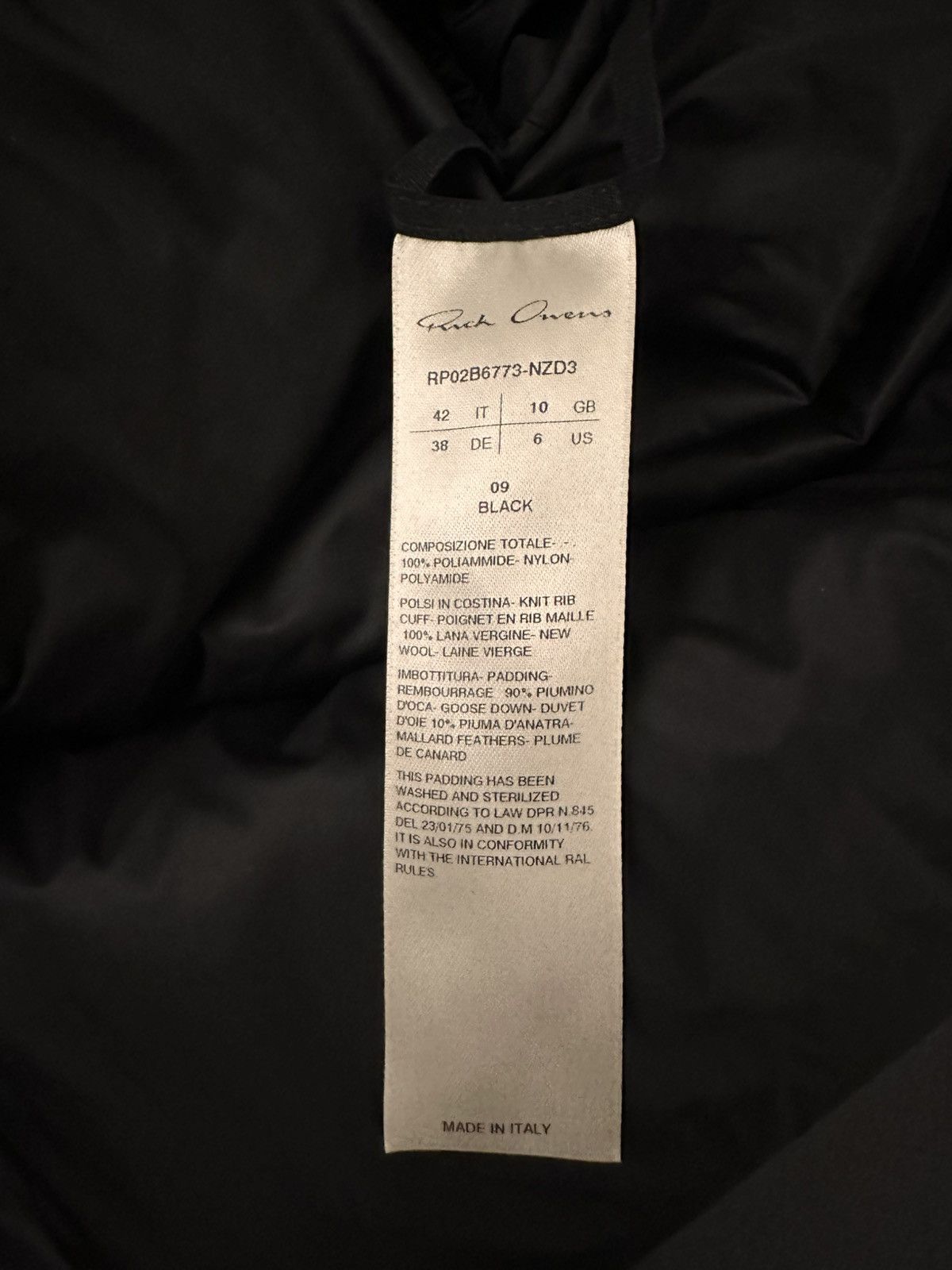Rick Owens Rick Owens Puffer Jacket FW22 Size US XS / EU 42 / 0 - 7 Thumbnail