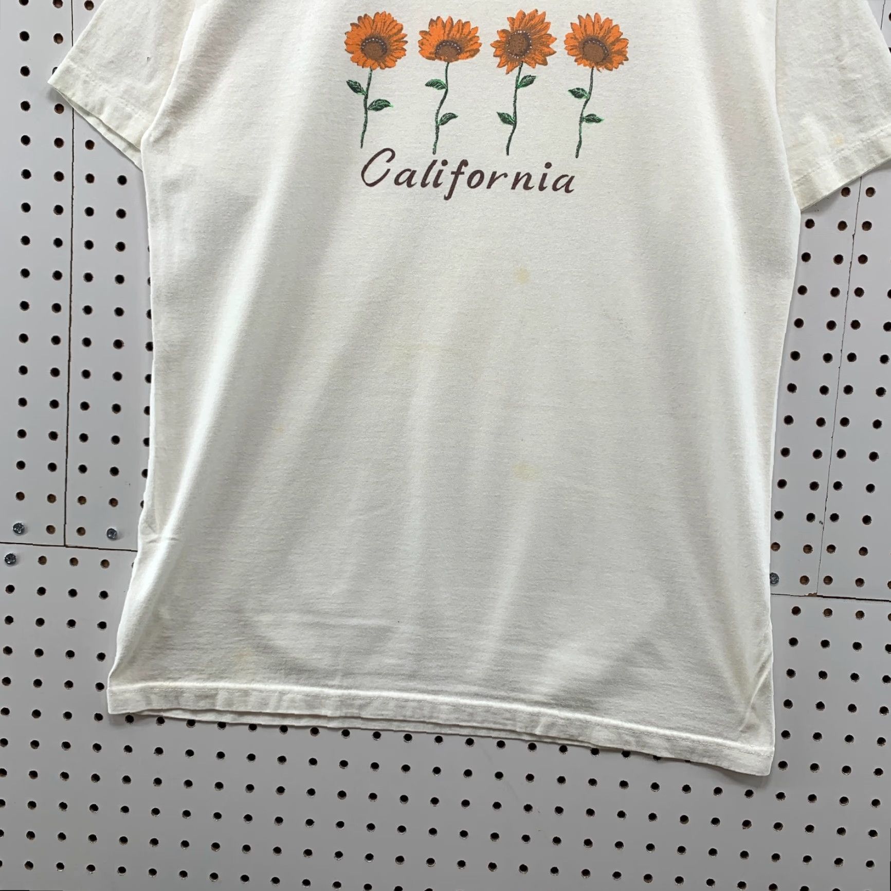 Sunflower Vintage 90s California Sunflower Shirt Mens Large White Single Stitch USA 21x29 Murina T-Shirt Size US L / EU 52-54 / 3 - 6 Thumbnail