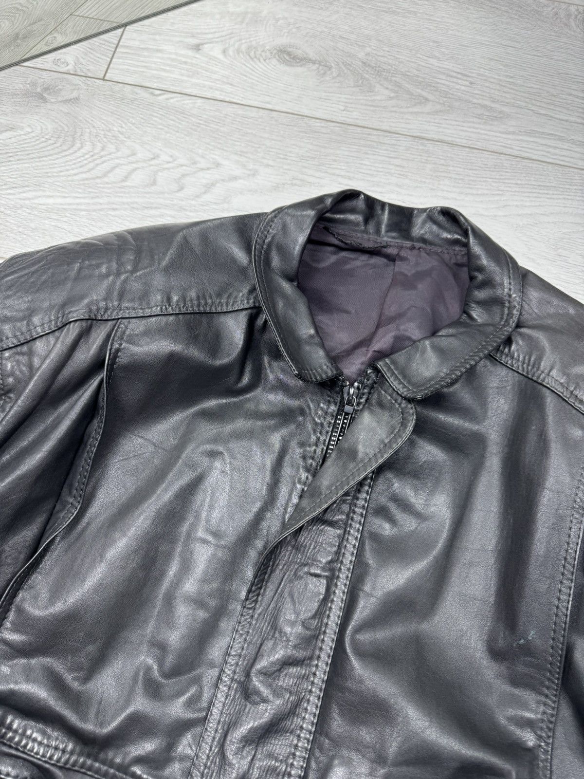 Vintage Vintage 90’s Bomber Leather Jacket Size US M / EU 48-50 / 2 - 4 Thumbnail