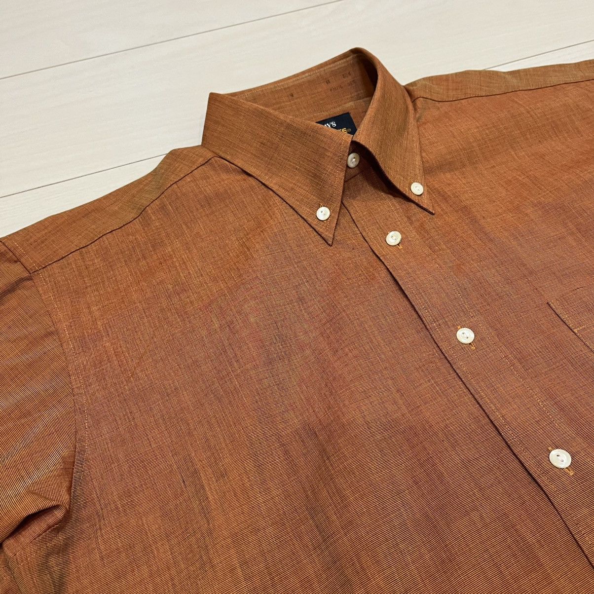 Helmut Lang × Japanese Brand Made in Japan metallic bronze half shirts Size US M / EU 48-50 / 2 - 3 Thumbnail