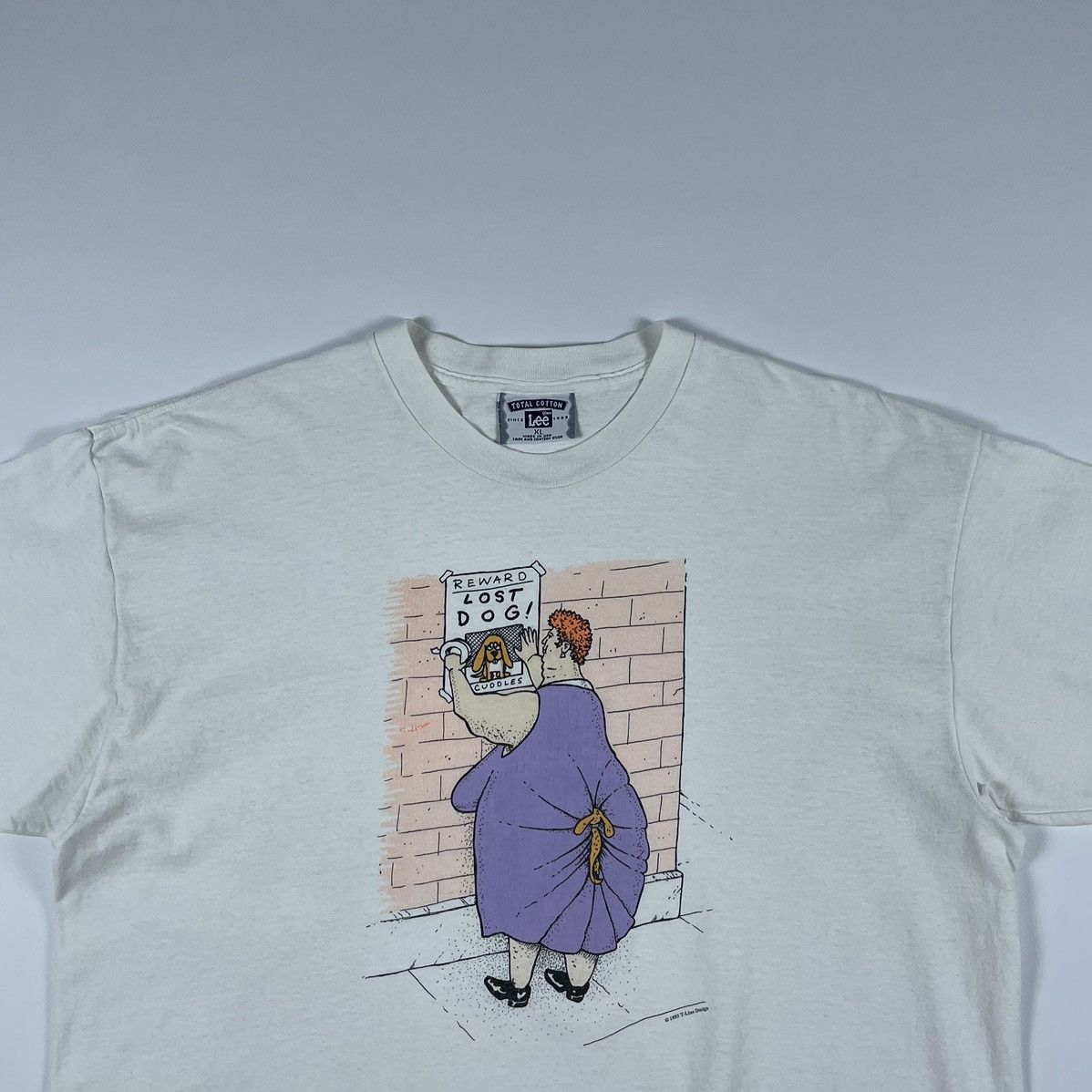 Cartoon Network LEE Vintage 1993 Lost Dog T-Shirt Funny Comic Tee Size US XL / EU 56 / 4 - 3 Thumbnail