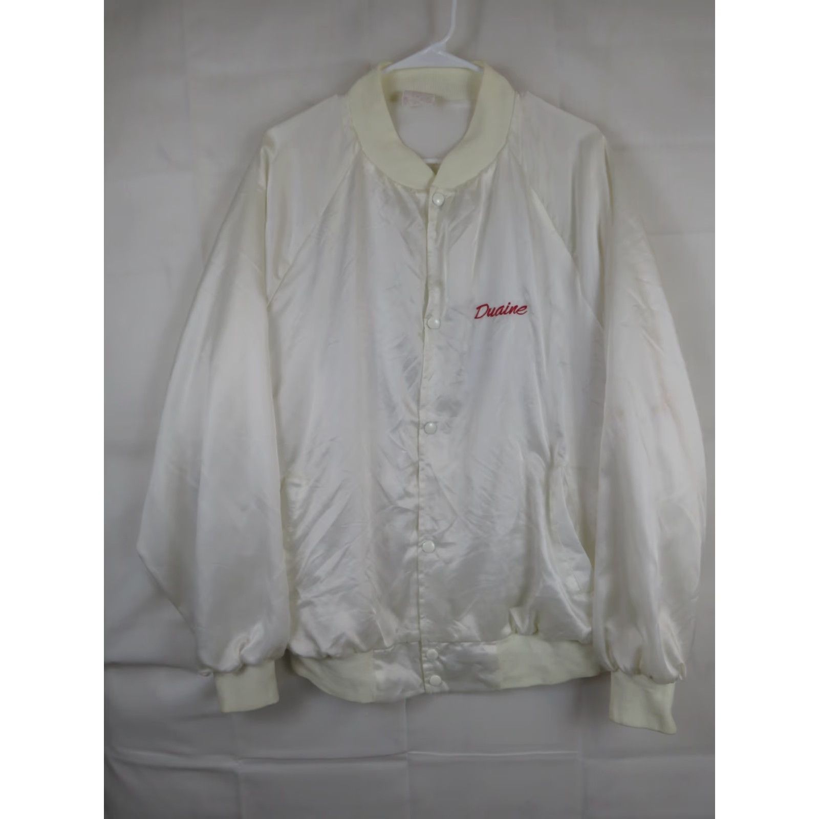Vintage VINTAGE Sportsprint Jacket Bomber XL USA Men White Satin Lined USA Classic Car Truck Show Theme 90s Size US XL / EU 56 / 4 - 5 Thumbnail