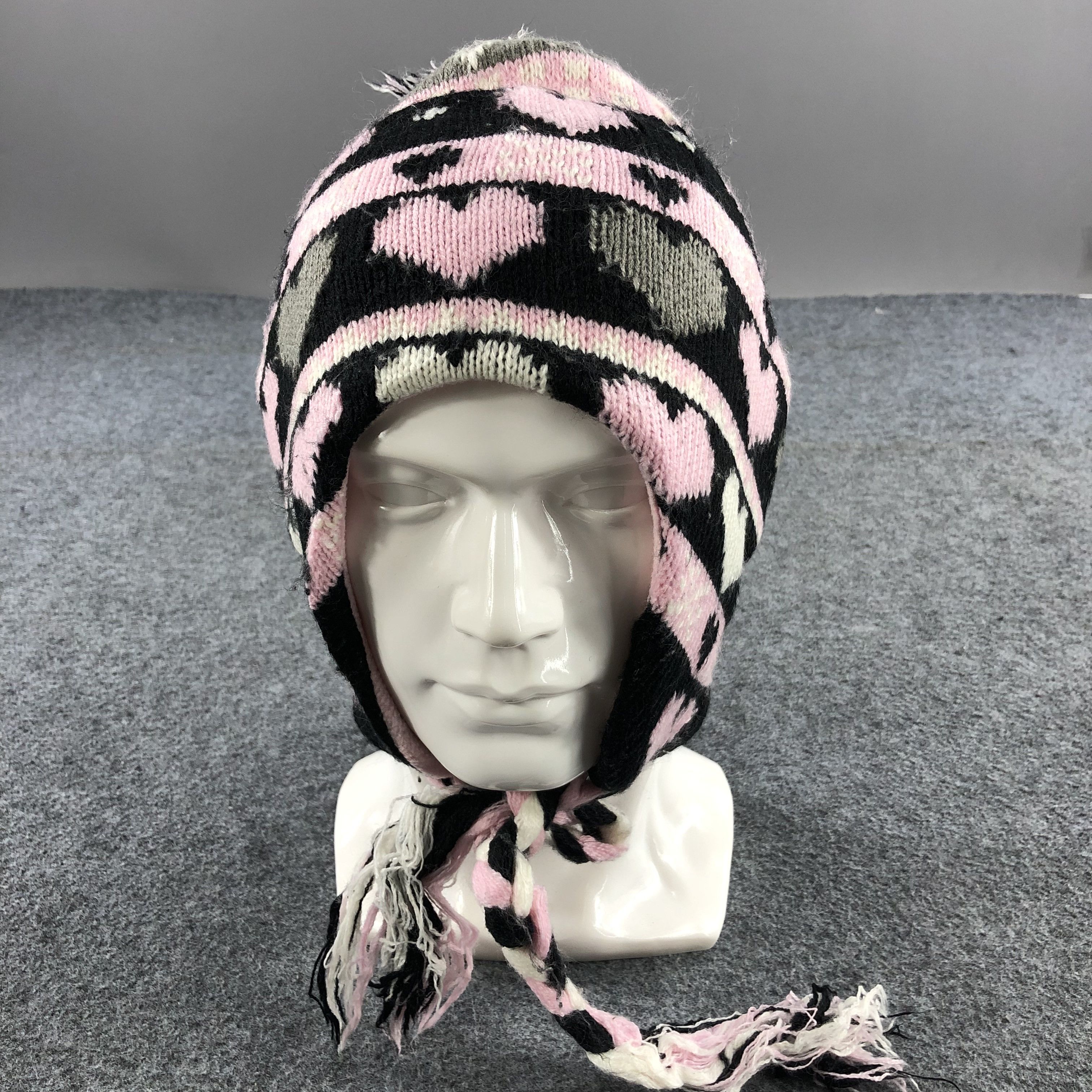 Vintage Unknown Love Earflap Bobble Beanie Snowcap Snow Hat B174 Size ONE SIZE - 1 Thumbnail