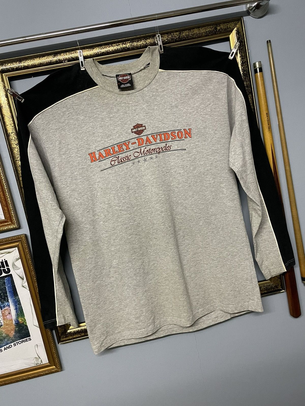Harley Davidson Vintage 1990s Designer Harley Davidson ‘Classic Motorcyles’ Size US M / EU 48-50 / 2 - 2 Thumbnail