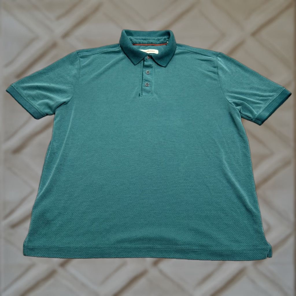 Tommy Bahama Tommy Bahama Polo Shirt Mens Large Green Modal Blend Short Sleeve Knit Shirt Polo Casual Golf Sports Size US L / EU 52-54 / 3 - 1 Thumbnail