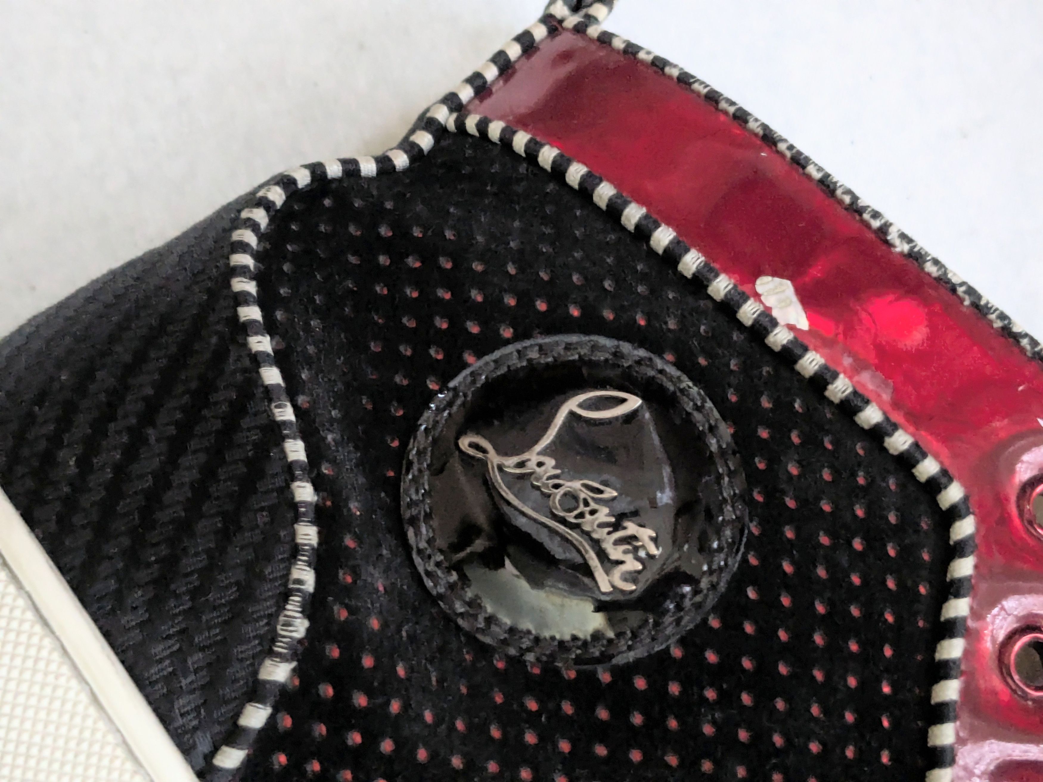 Christian Louboutin Christian Louboutin High Top Sneakers 9 42 Black Red Spikes Size US 9 / EU 42 - 13 Thumbnail