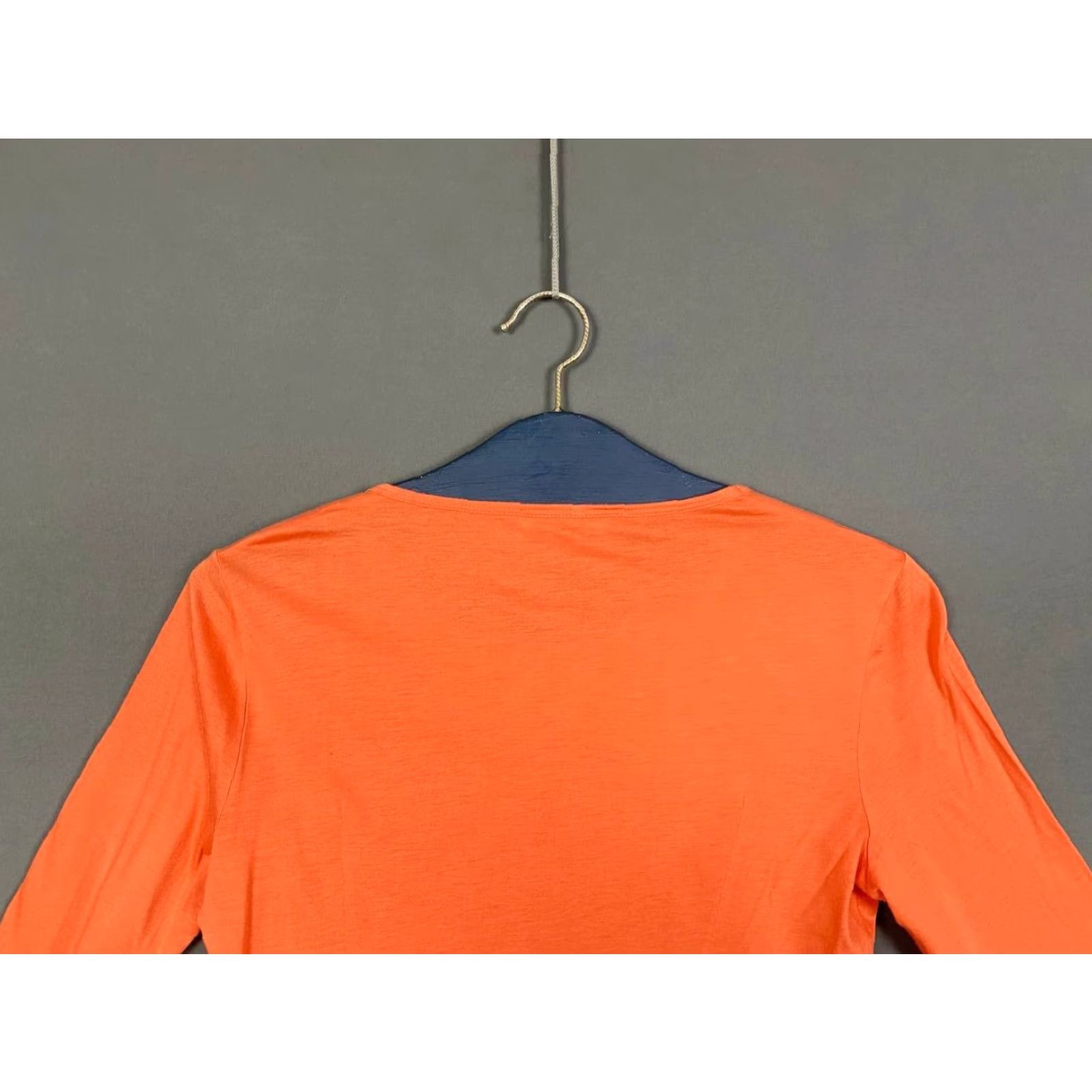 Jil Sander Jil Sander Womens Crop Top M Orange Long Sleeve Crew Neck Pullover Blouse Size M / US 6-8 / IT 42-44 - 7 Thumbnail