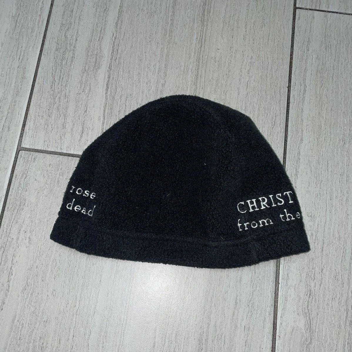 Vintage Christ Rose From The Dead Fleece Skully Beanie Size ONE SIZE - 2 Thumbnail