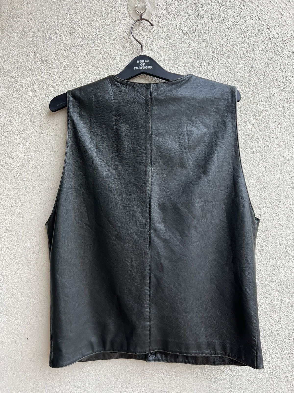 Leather Vintage Pollini Patina Leather Vest Size US L / EU 52-54 / 3 - 23 Thumbnail