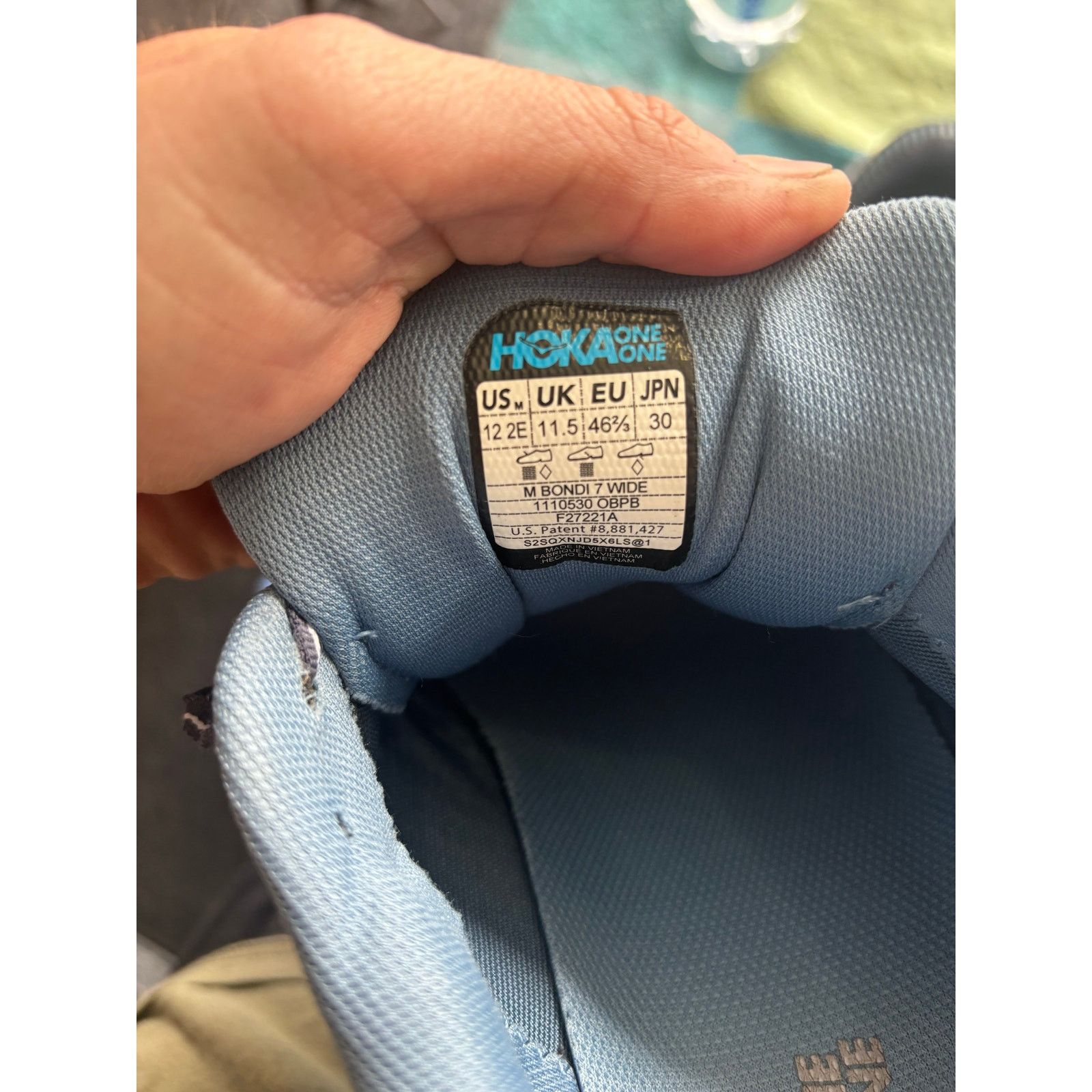 Hoka Hoka One One Bondi 7 Mens Size 12 2E Wide Running Shoes Size US 12 / EU 45 - 12 Thumbnail
