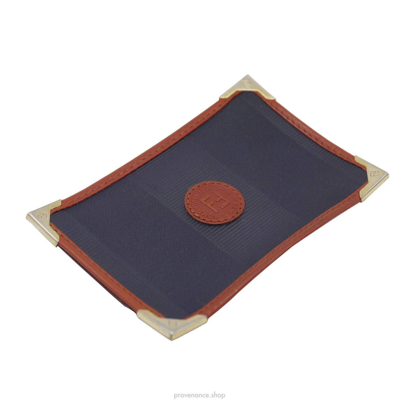 Fendi 🔴 Fendi Card Holder Wallet - Navy Pequin Size ONE SIZE - 3 Thumbnail