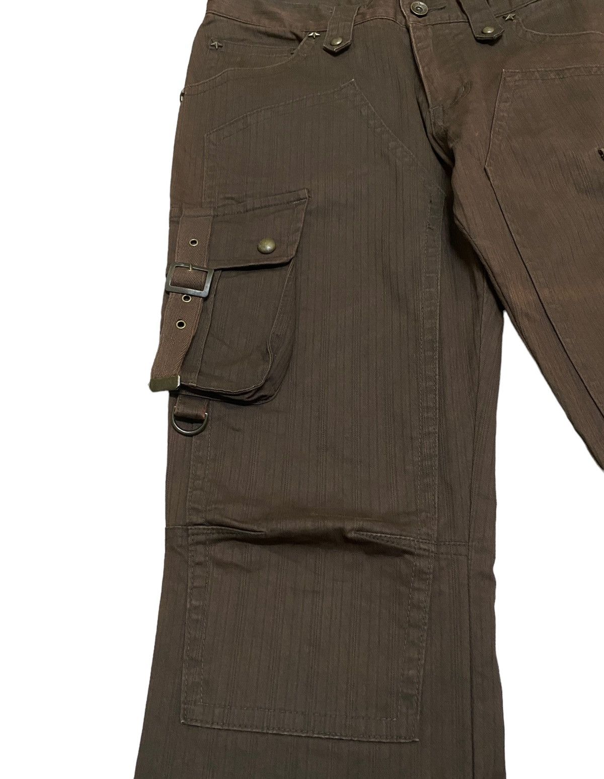 Le Grande Bleu (L.G.B.) Rare Vintage Semantic Design Tactical Flared Sun Faded 1990s Size US 30 / EU 46 - 3 Thumbnail