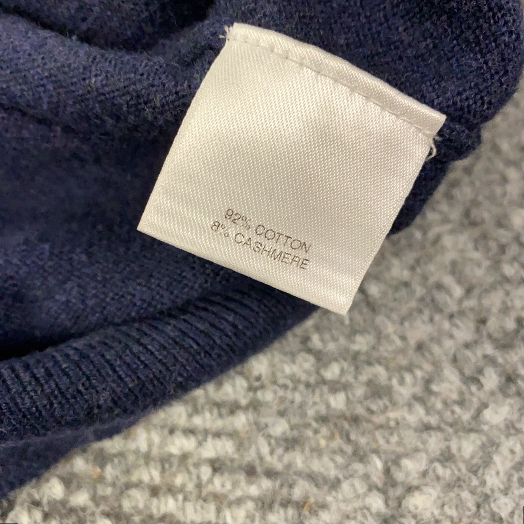 Cremieux Cremieux Sweater Mens XL Blue Cashmere Cotton Blend V-Neck Long Sleeve Size US XL / EU 56 / 4 - 3 Thumbnail