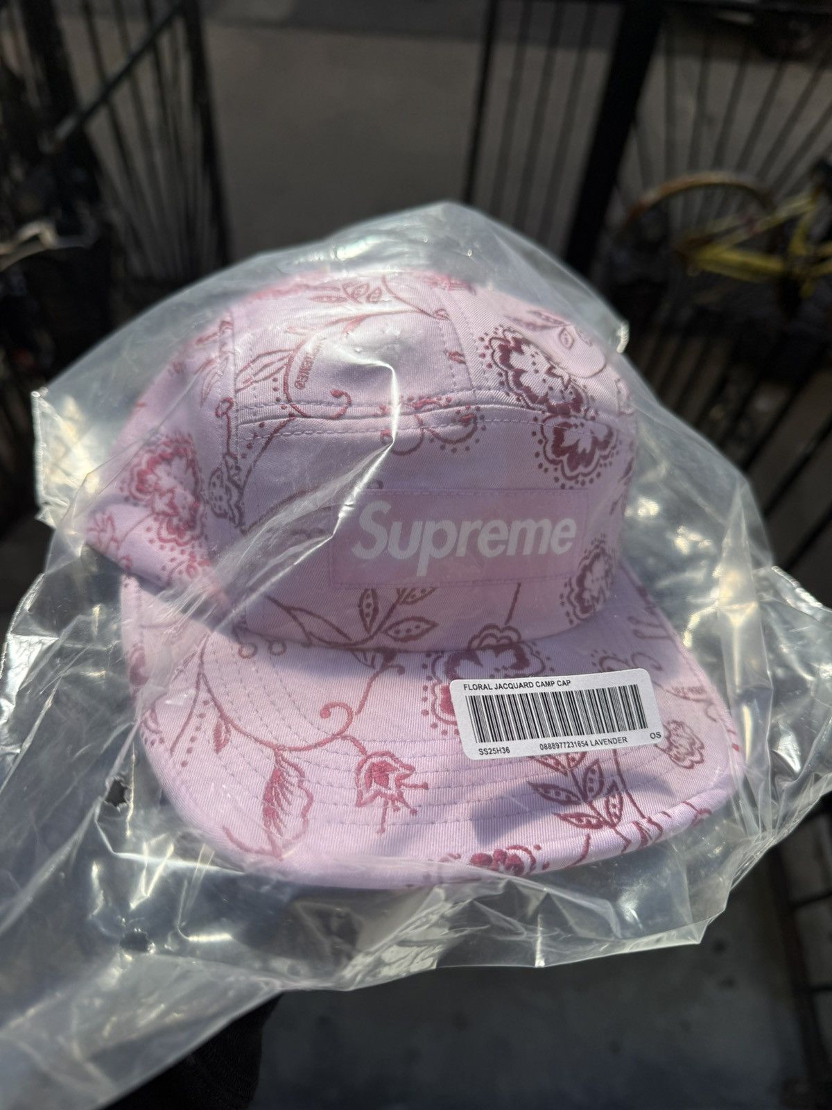 Supreme Floral Jacquard Camp Cap pink 帽子 Supreme Floral