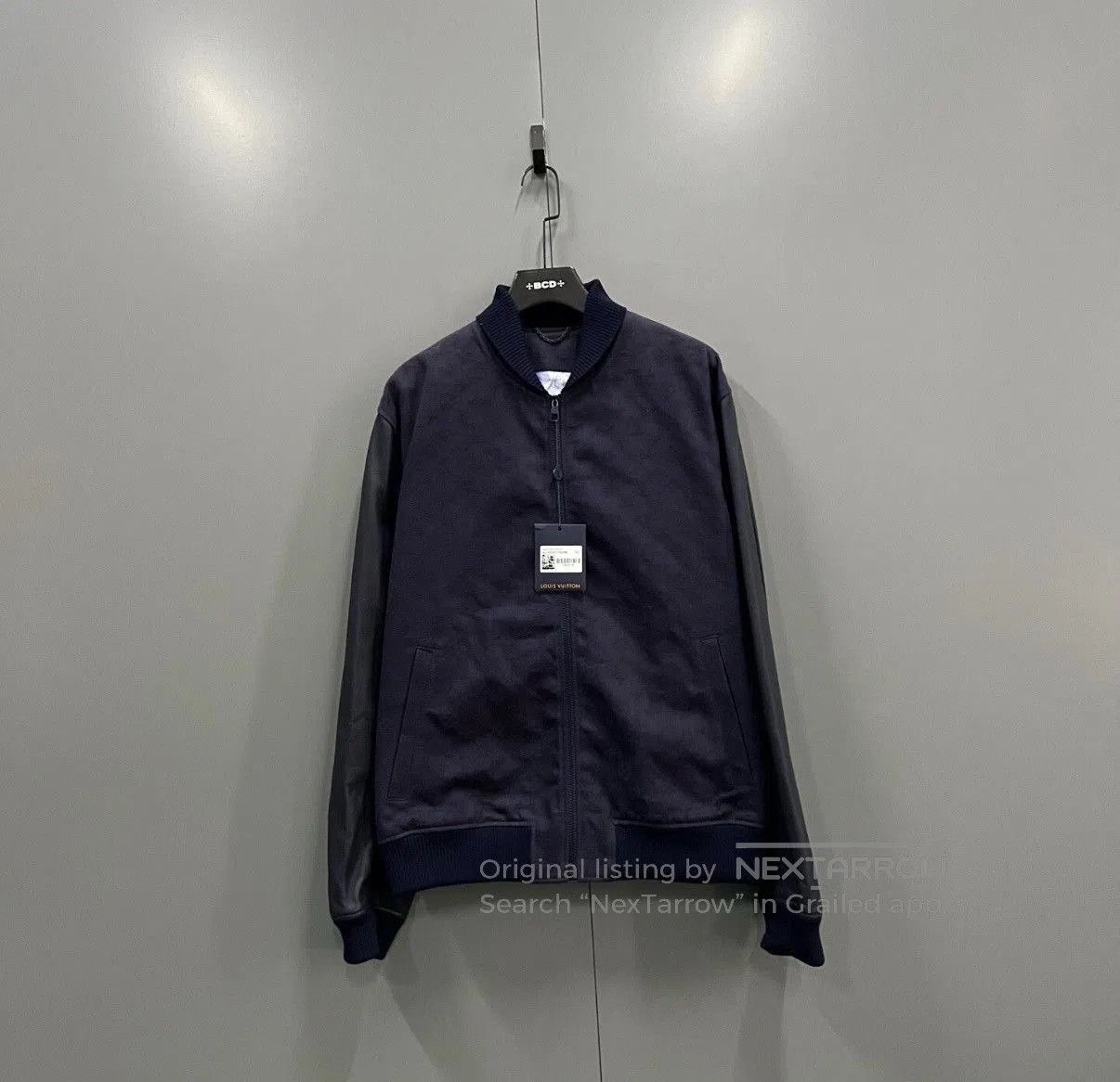 Louis Vuitton Blue XL er Jacket with Leather Sleeves. Size US XL / EU 56 / 4 - 1 Thumbnail