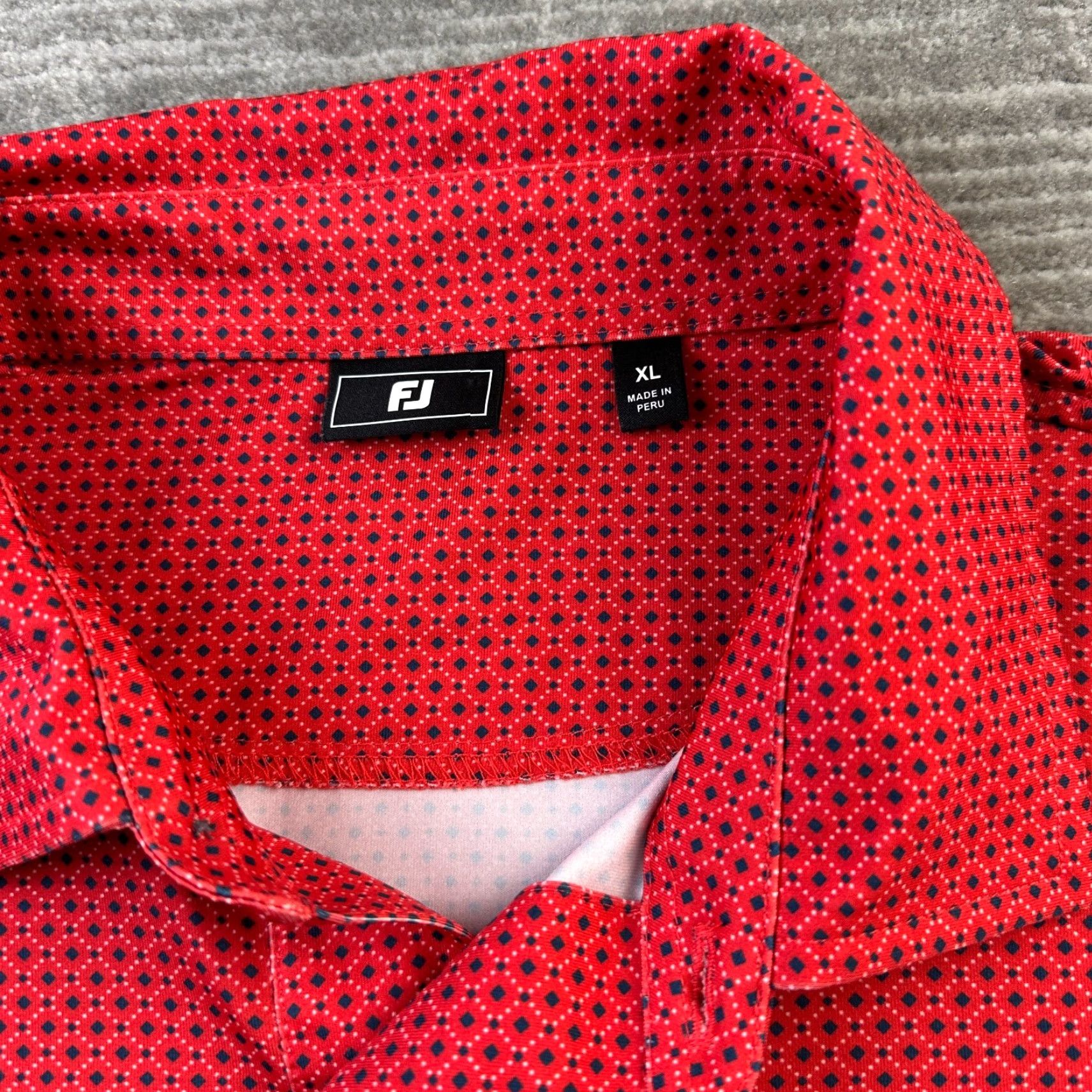 Footjoy Footjoy Polo Shirt Mens XL Red Performance Golf All Over Print Clothing Shirt Gloves? Size US XL / EU 56 / 4 - 6 Thumbnail
