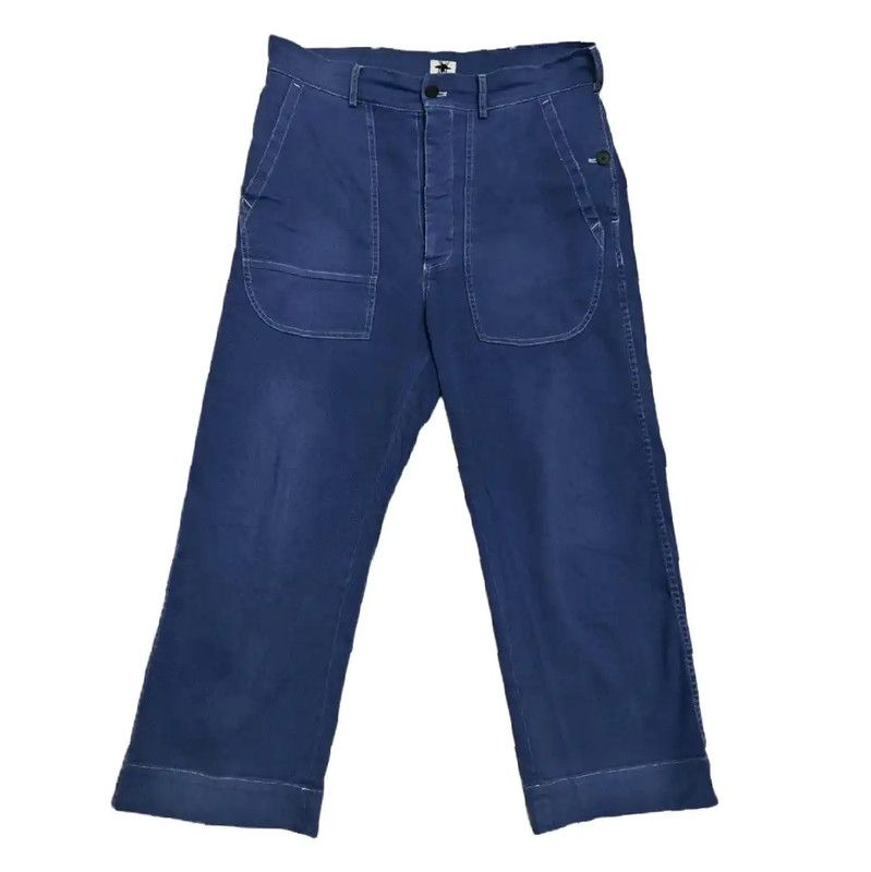 Dior Dior Blue Cotton Patterned Denim Pants 0089 Size 32" / US 10 / IT 46 - 1 Thumbnail