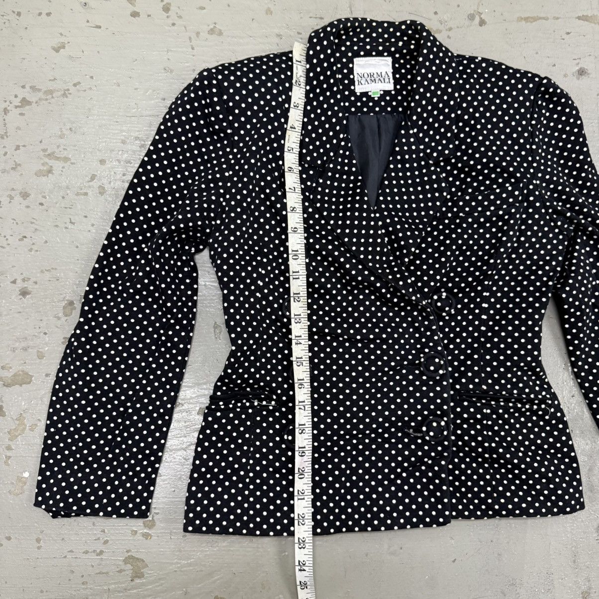 Norma Kamali Vintage Norma Kamali Polka Dot Blazer Jacket Size S / US 4 / IT 40 - 5 Thumbnail